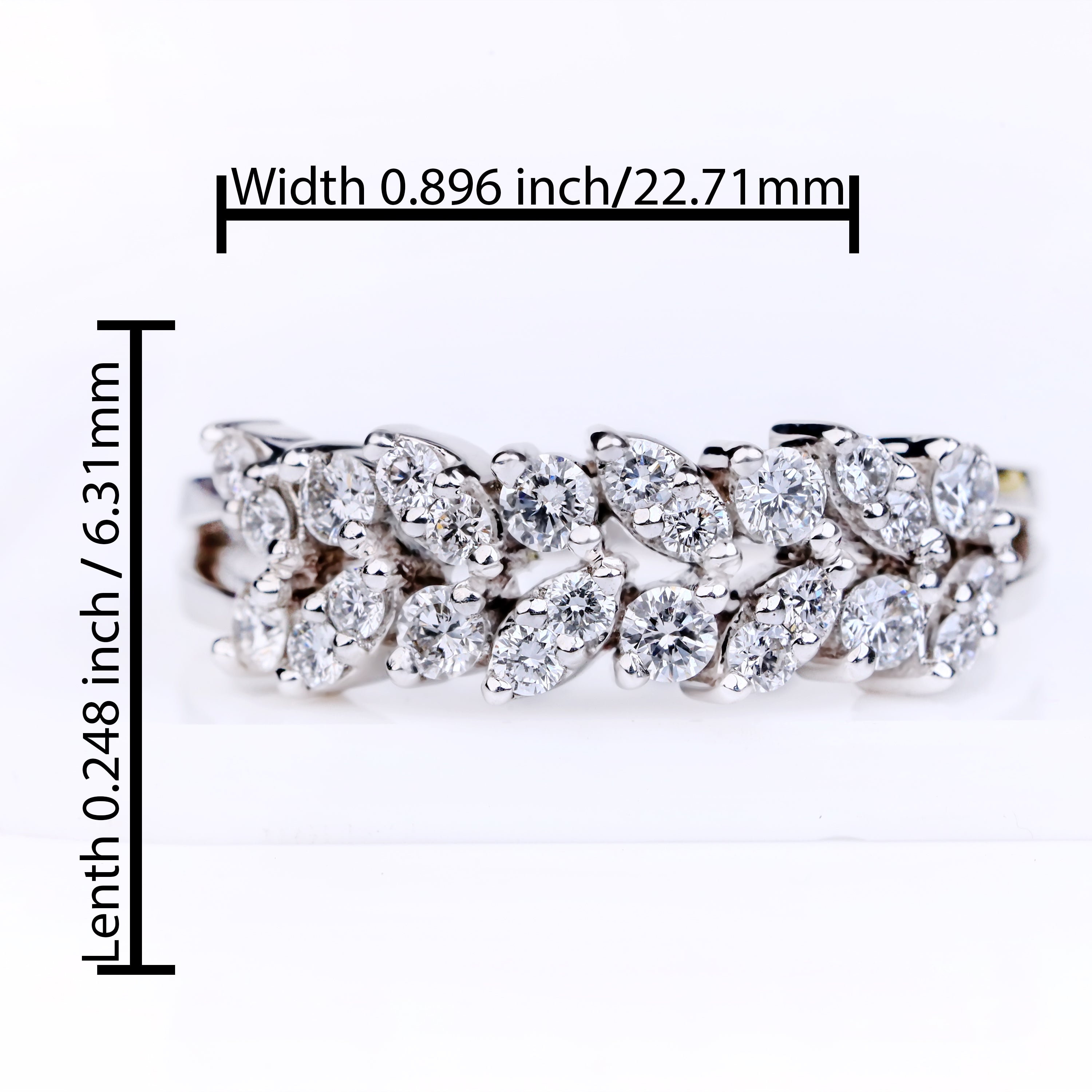 Double Row Round Diamond Band