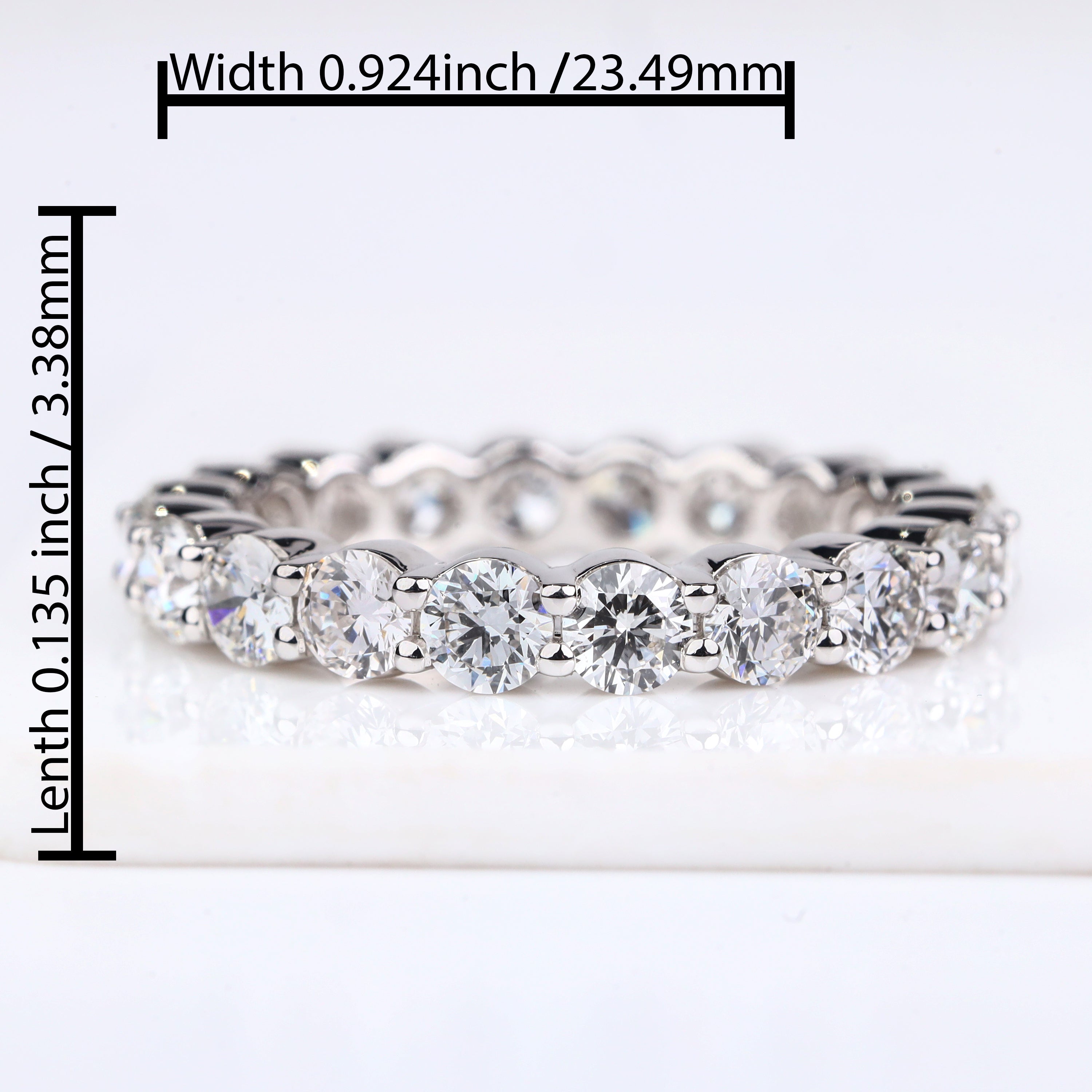 Classic 18K White Gold Full Eternity Diamond Band