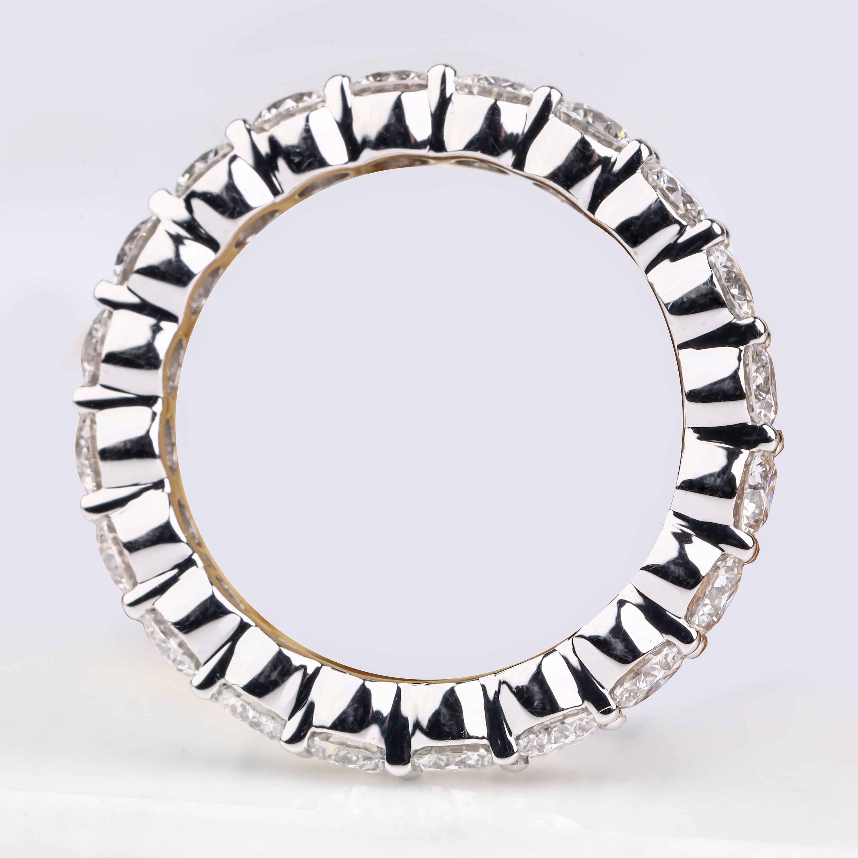 Classic 18K White Gold Full Eternity Diamond Band