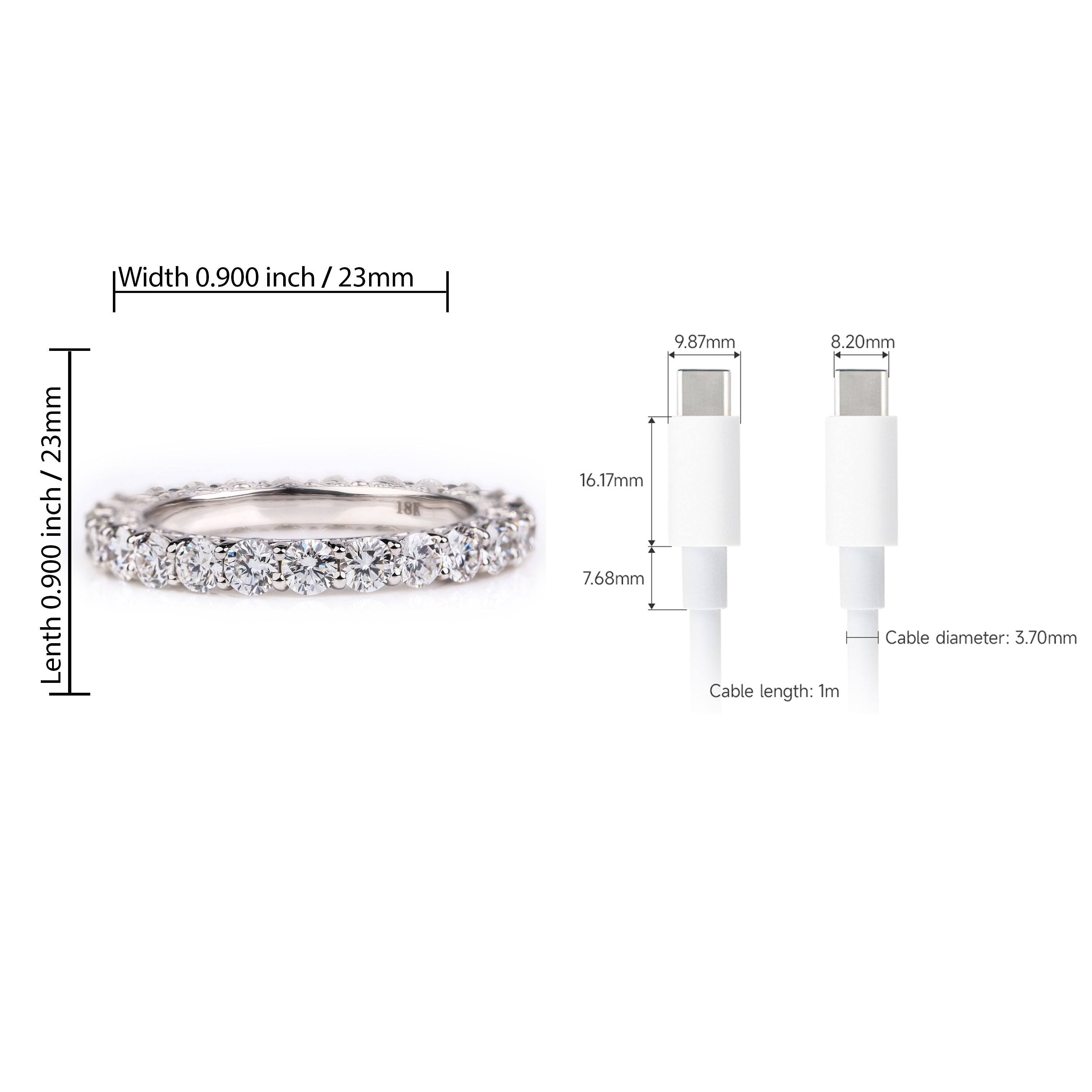 Triple-Row Pavé Diamond Band  Milgrain Beaded Edges