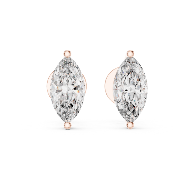 Marquise Lab Grown Diamond Earrings 1.50 Carat Total, Natural E Color VS1, Perfect Bridal or Anniversary Gift