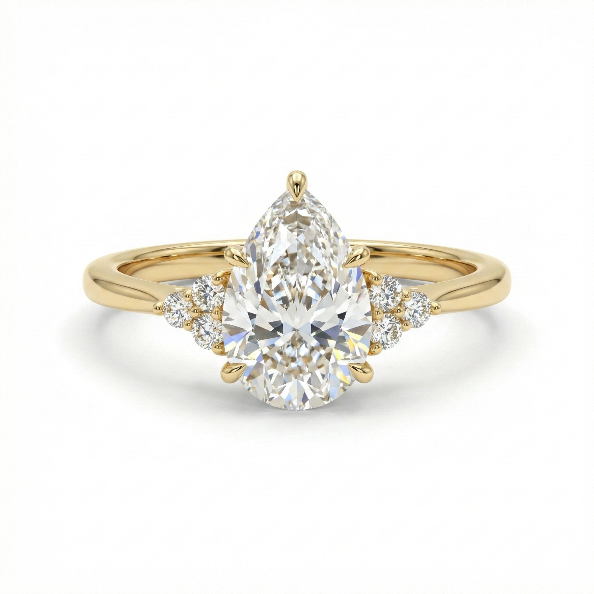 Pear Cut Engagement Ring In Muse Setting