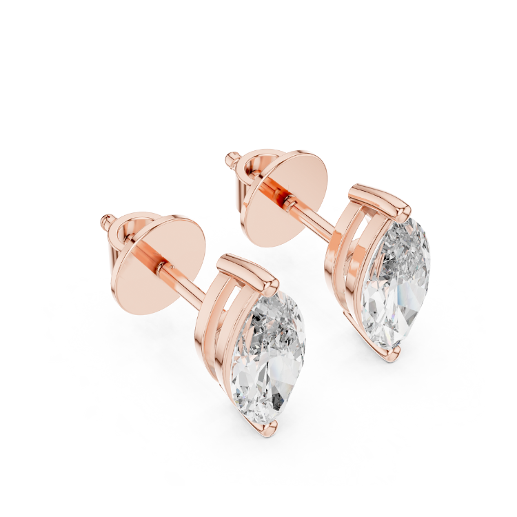 Marquise Lab Grown Diamond Earrings 1.50 Carat Total, Natural E Color VS1, Perfect Bridal or Anniversary Gift