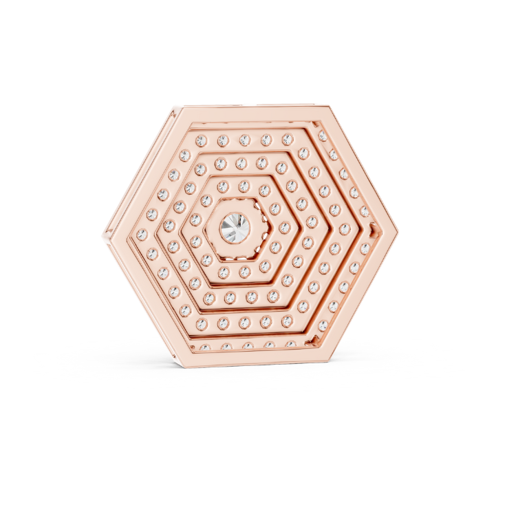 Diamond Cluster Pendant Necklace | 0.60ct Round E VS1 Natural Diamonds | Dainty Gold Necklace Gift for Her