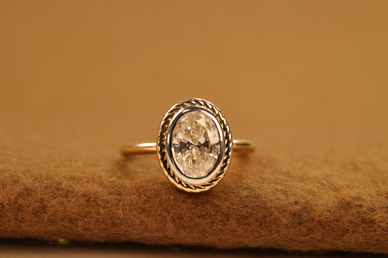 Oval Lab Grown Diamond Solitaire Ring