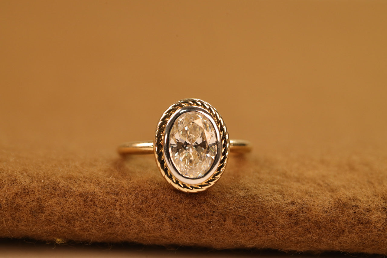 Oval Lab Grown Diamond Solitaire Ring