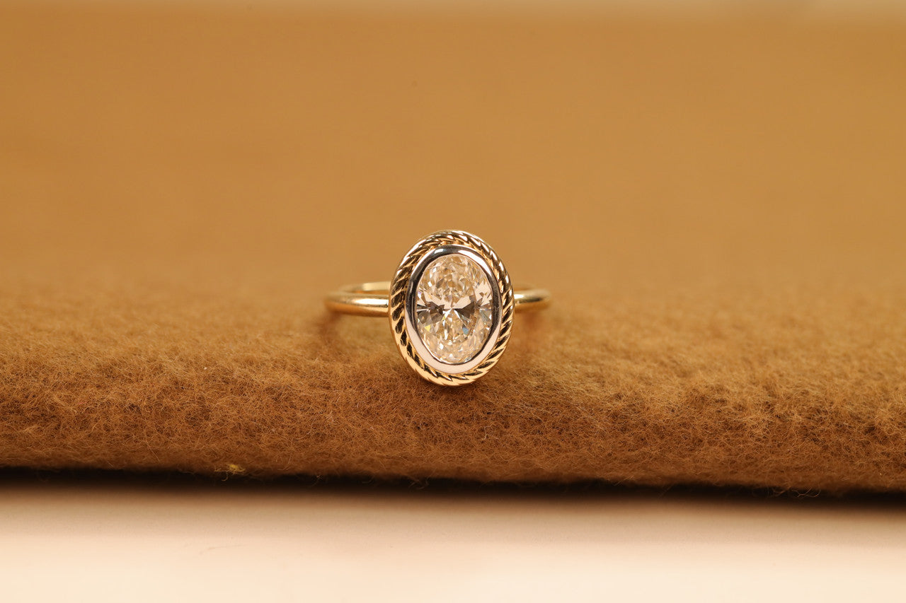 Oval Lab Grown Diamond Solitaire Ring