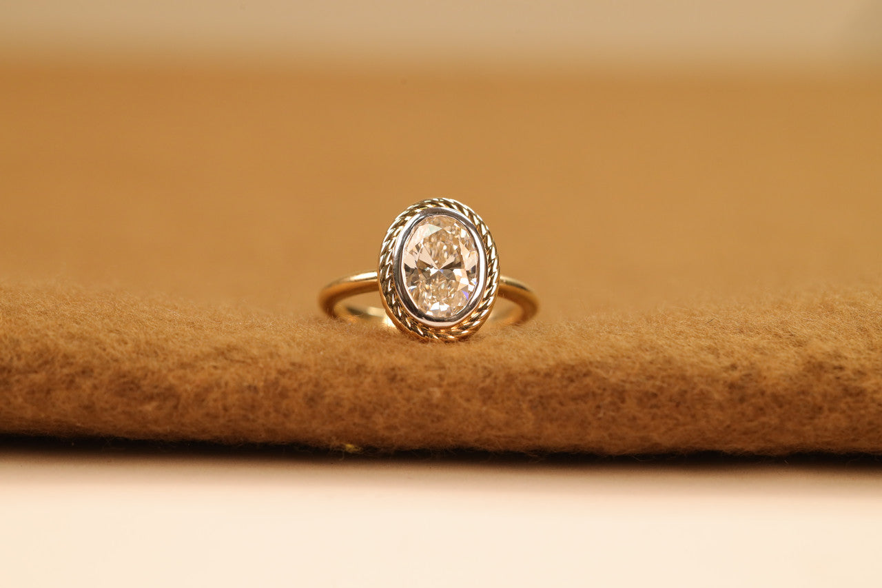 Oval Lab Grown Diamond Solitaire Ring