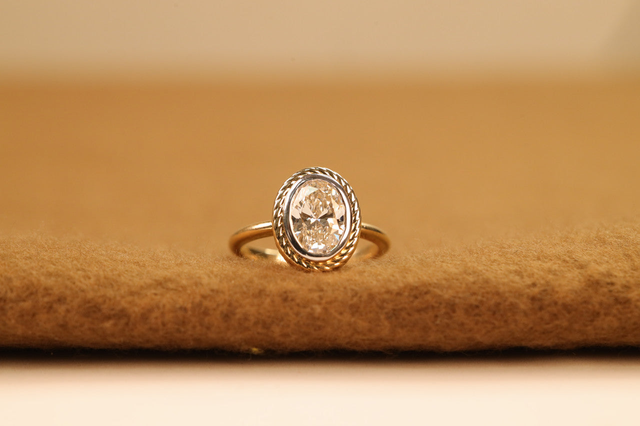 Oval Lab Grown Diamond Solitaire Ring