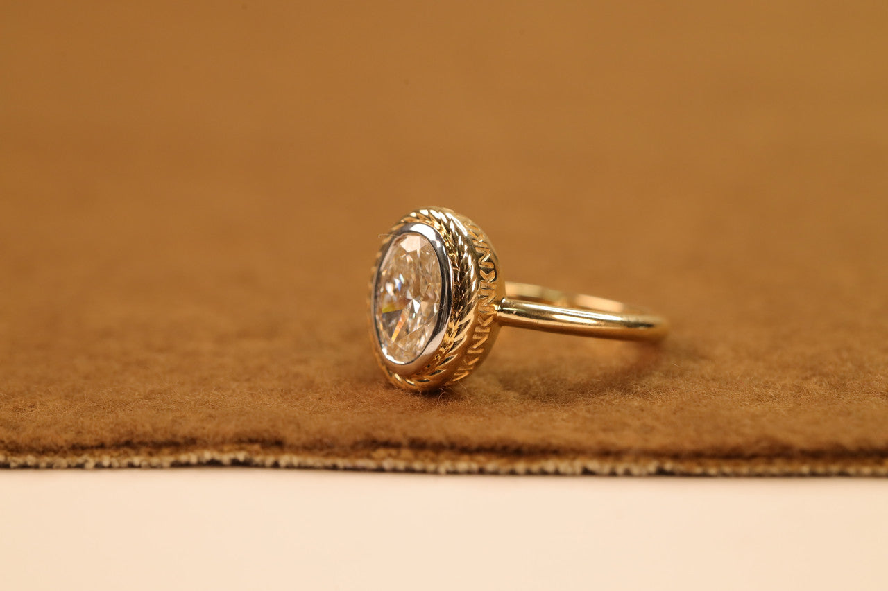 Oval Lab Grown Diamond Solitaire Ring
