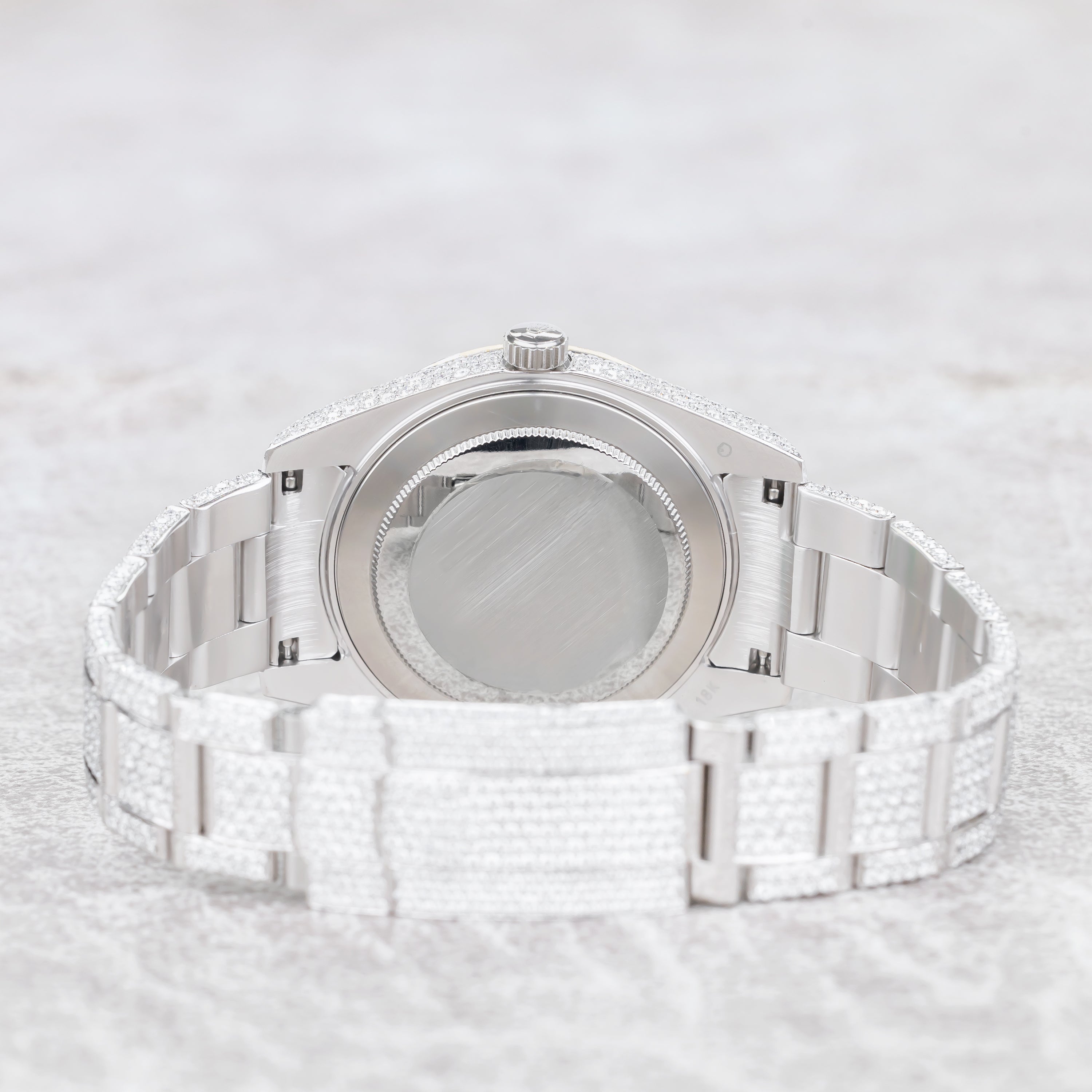 Excellent Jewels VVS Moissanite Iced Out Watch – Micro-Pave Hand Prong-Set