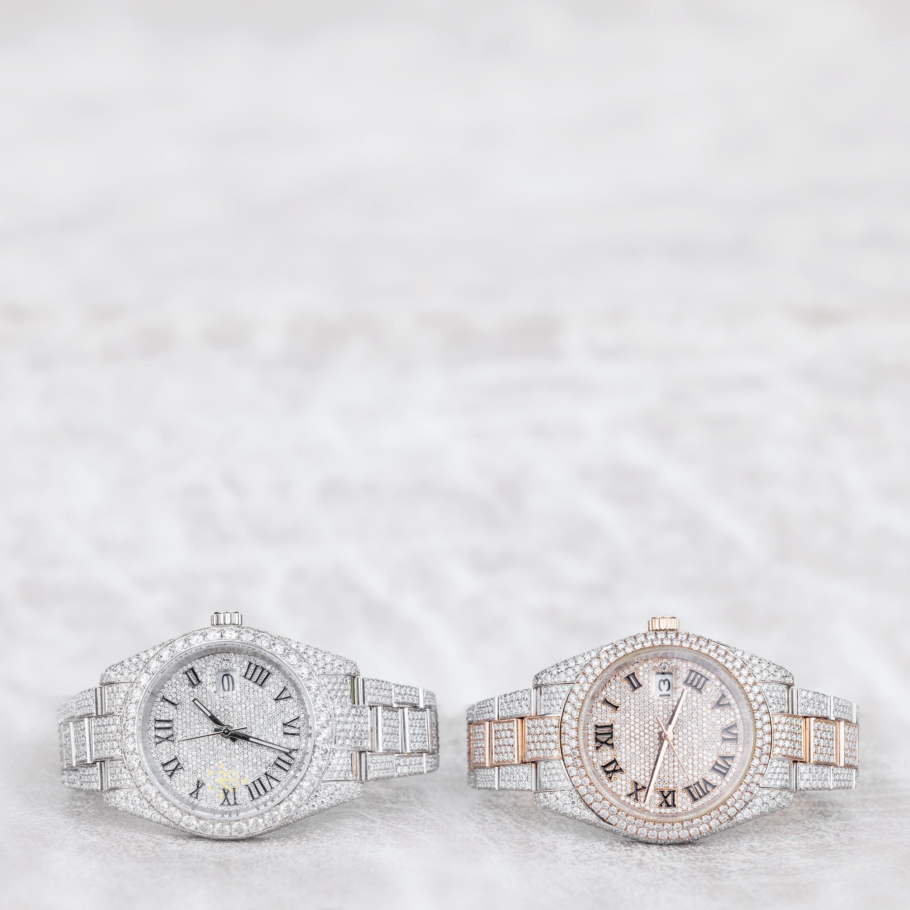 Excellent Jewels VVS Moissanite Iced Out Watch – Micro-Pave Hand Prong-Set