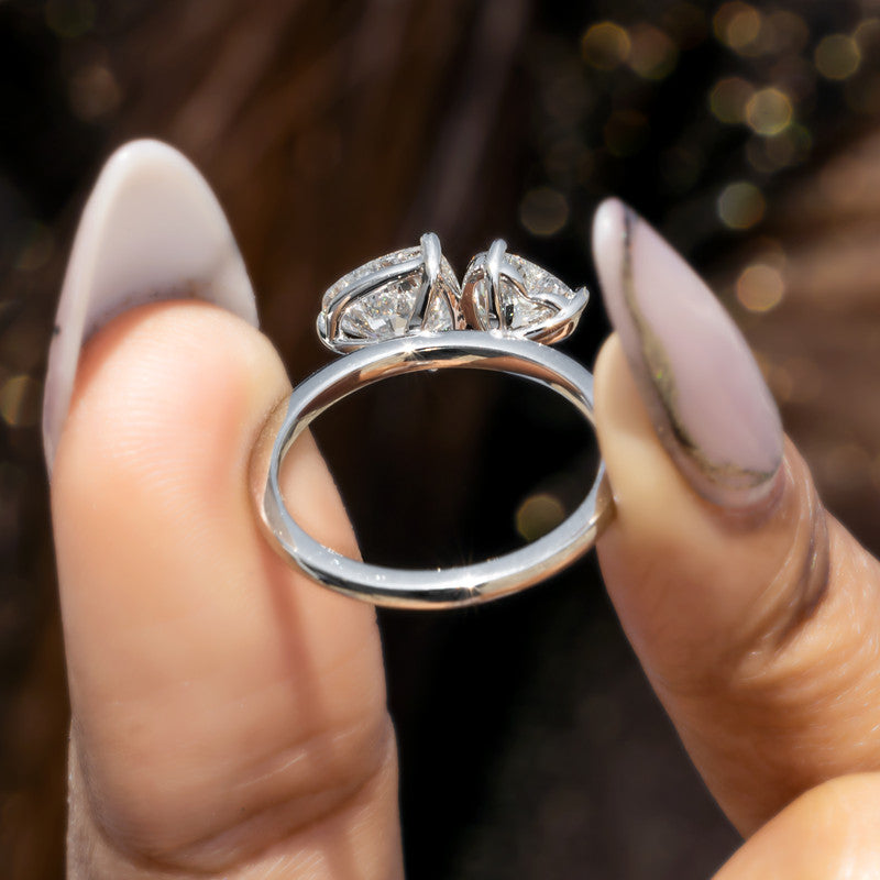 Toi et Moi Double Heart Diamond Ring