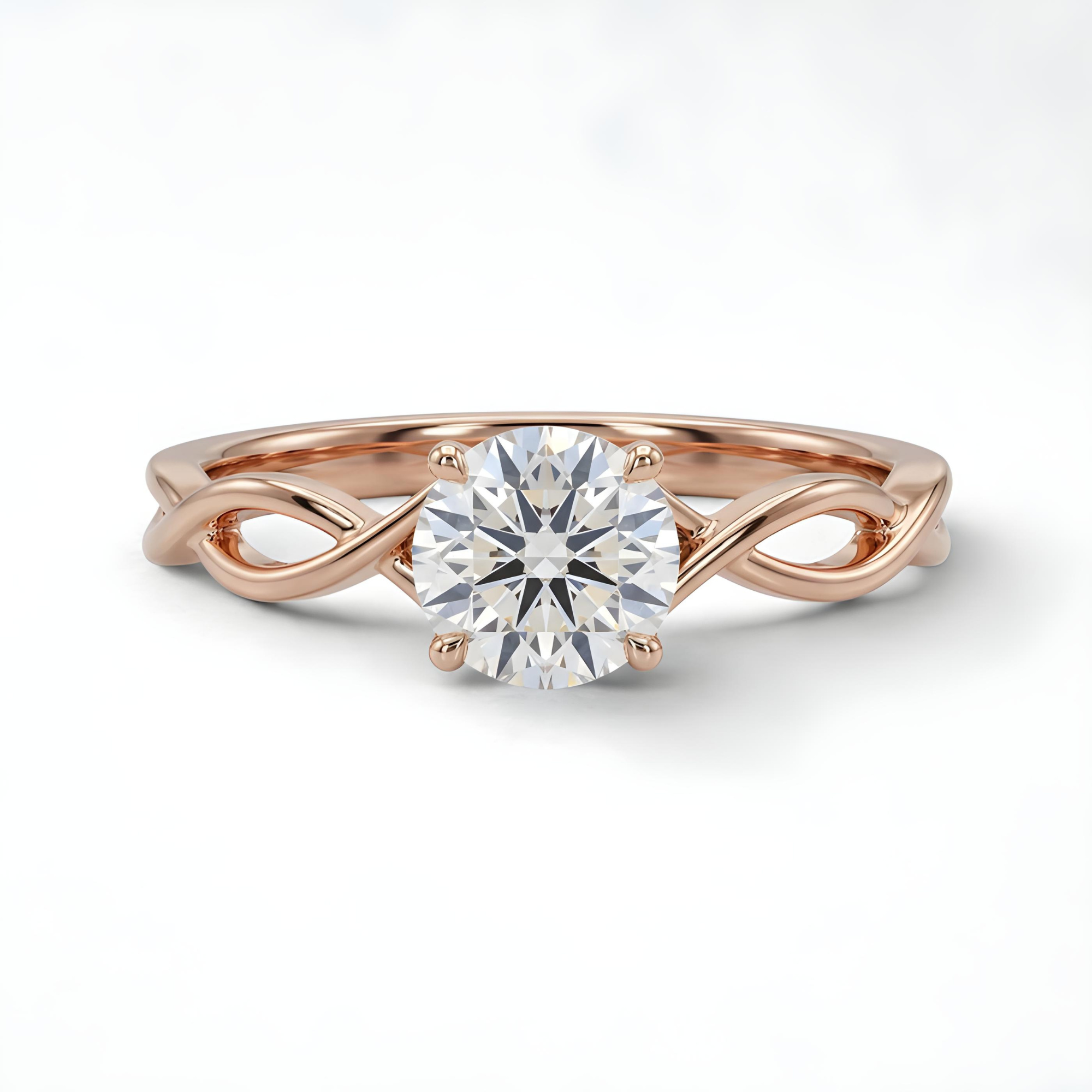 Round Cut Solitaire Diamond Engagement Ring