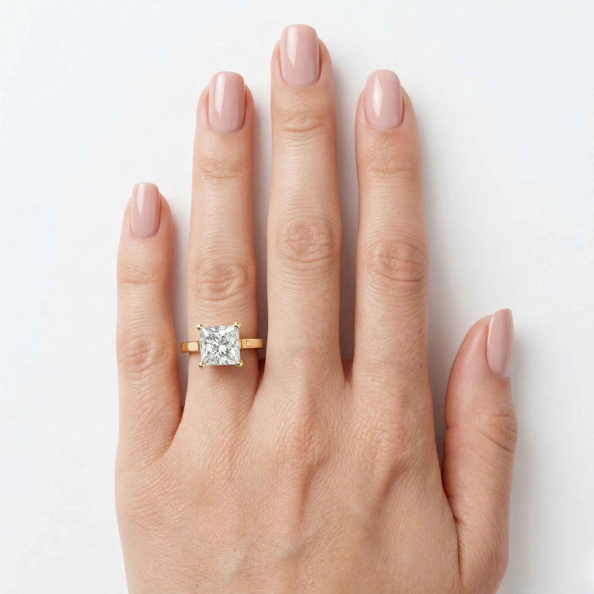 Princess Cut Solitaire Diamond Engagement Ring