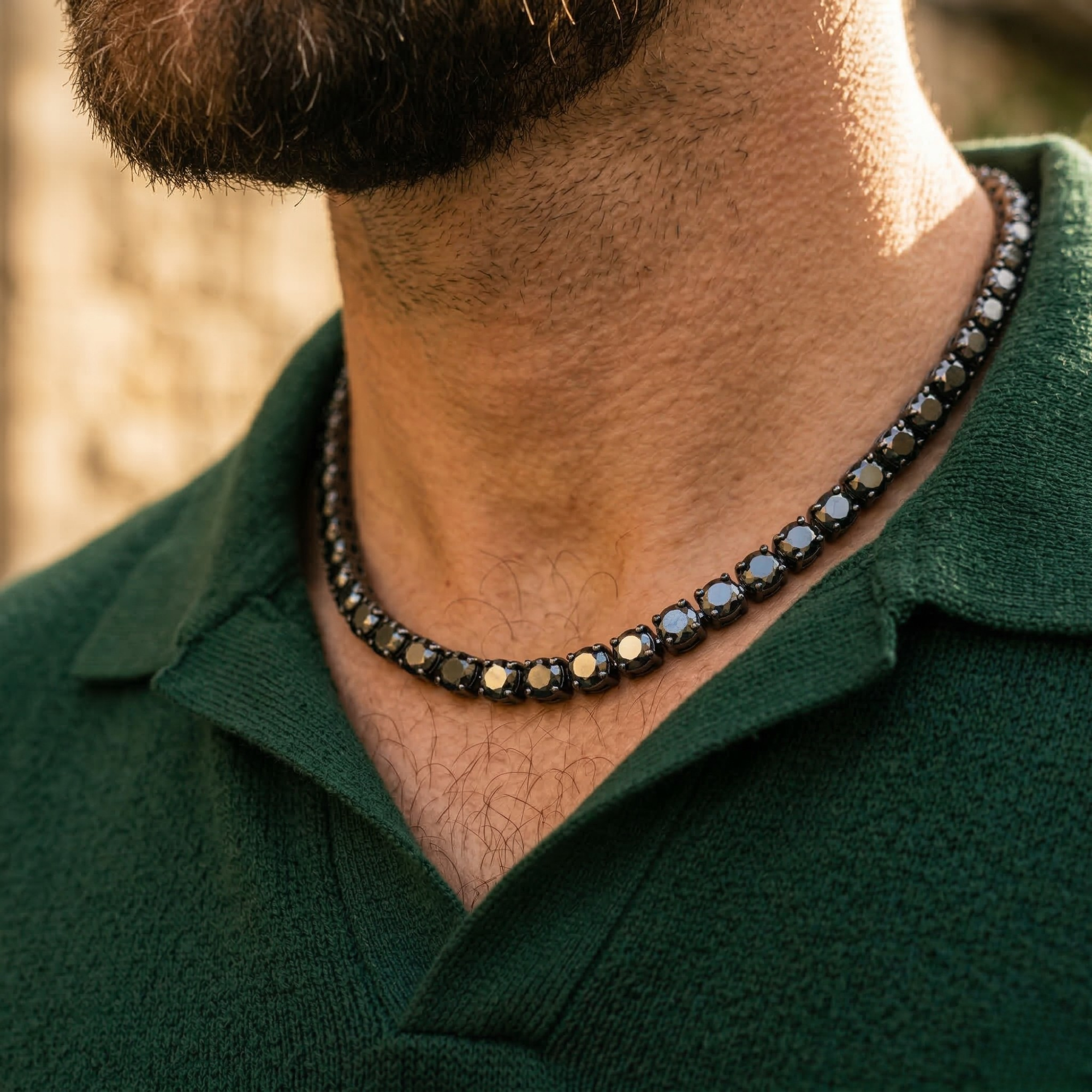 Iced Out Black Moissanite Tennis Chain – VVS Flawless | Excellent Jewels