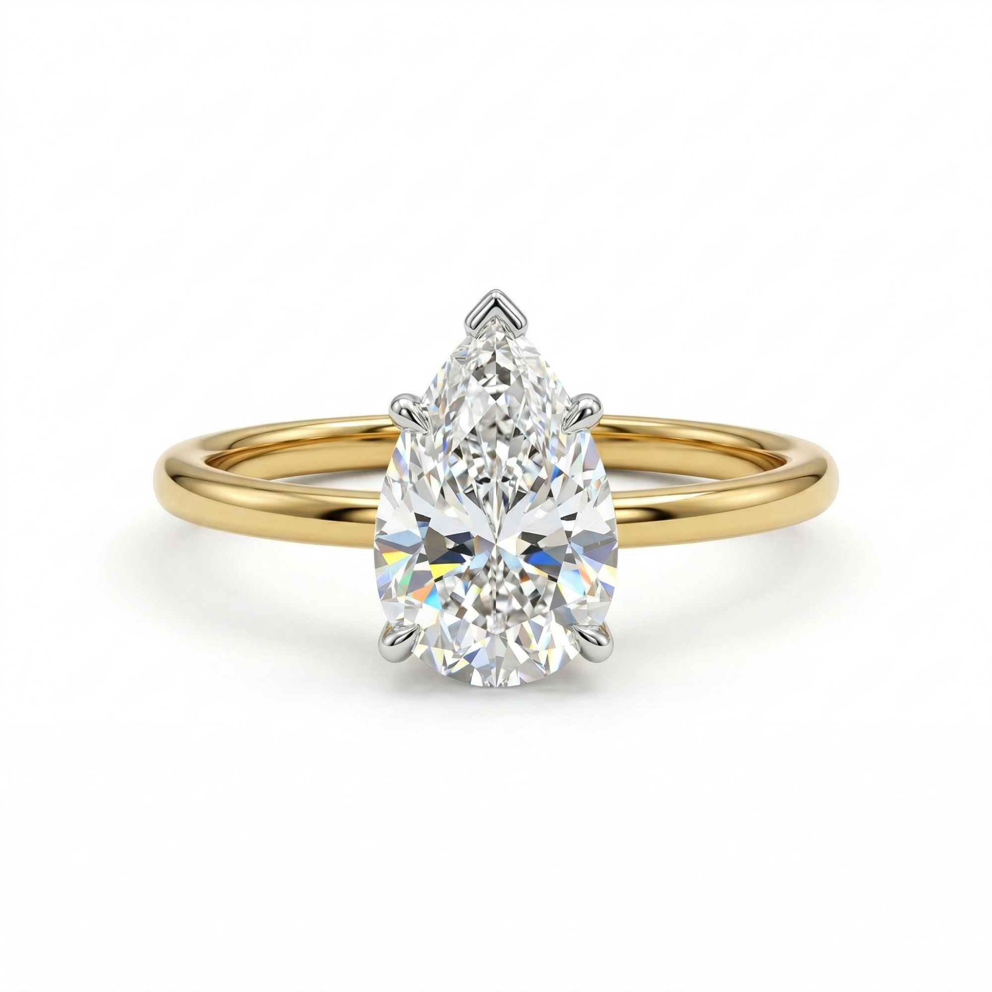 Pear Cut Solitaire Engagement Ring