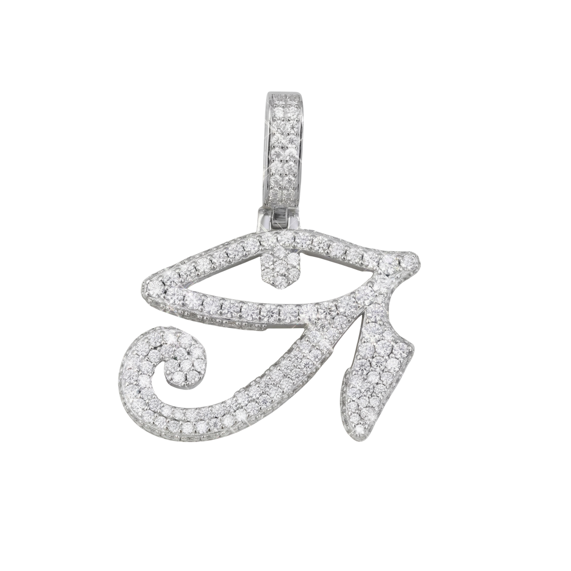 Eye of Horus Pendant Necklace | D-Color VVS Moissanite | 14K Gold | 925 Sterling Silver