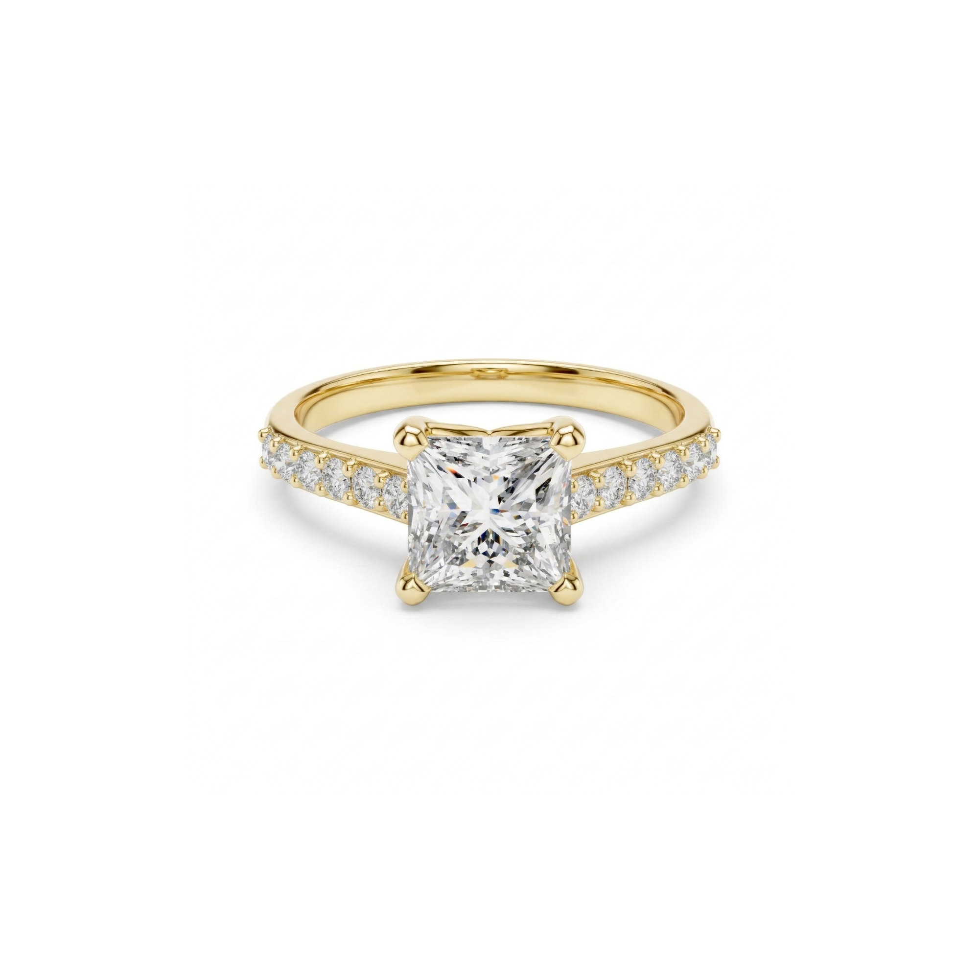 Princess Cut Lab Grown Diamond Engagement Ring