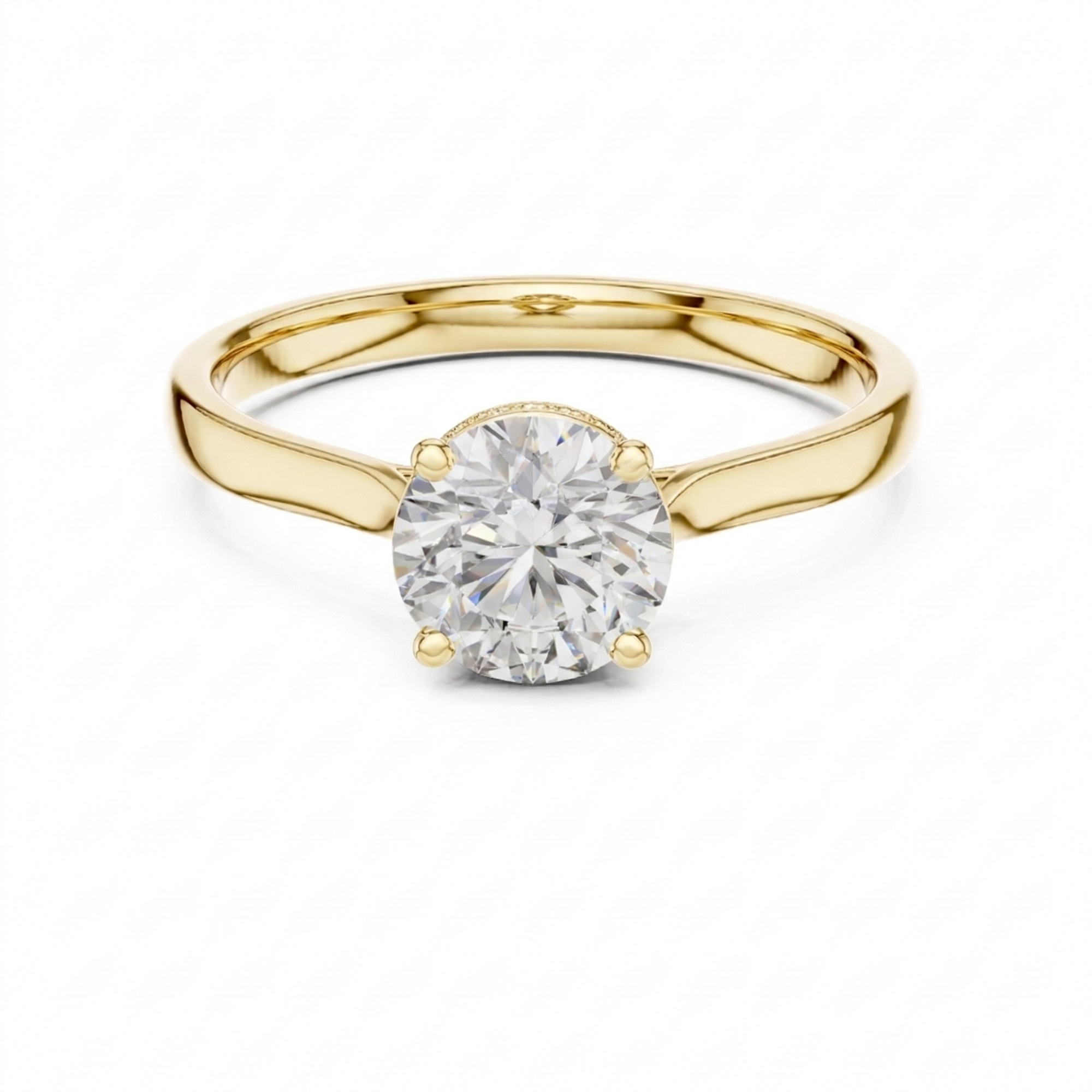 Round Cut Solitaire Diamond Engagement Ring