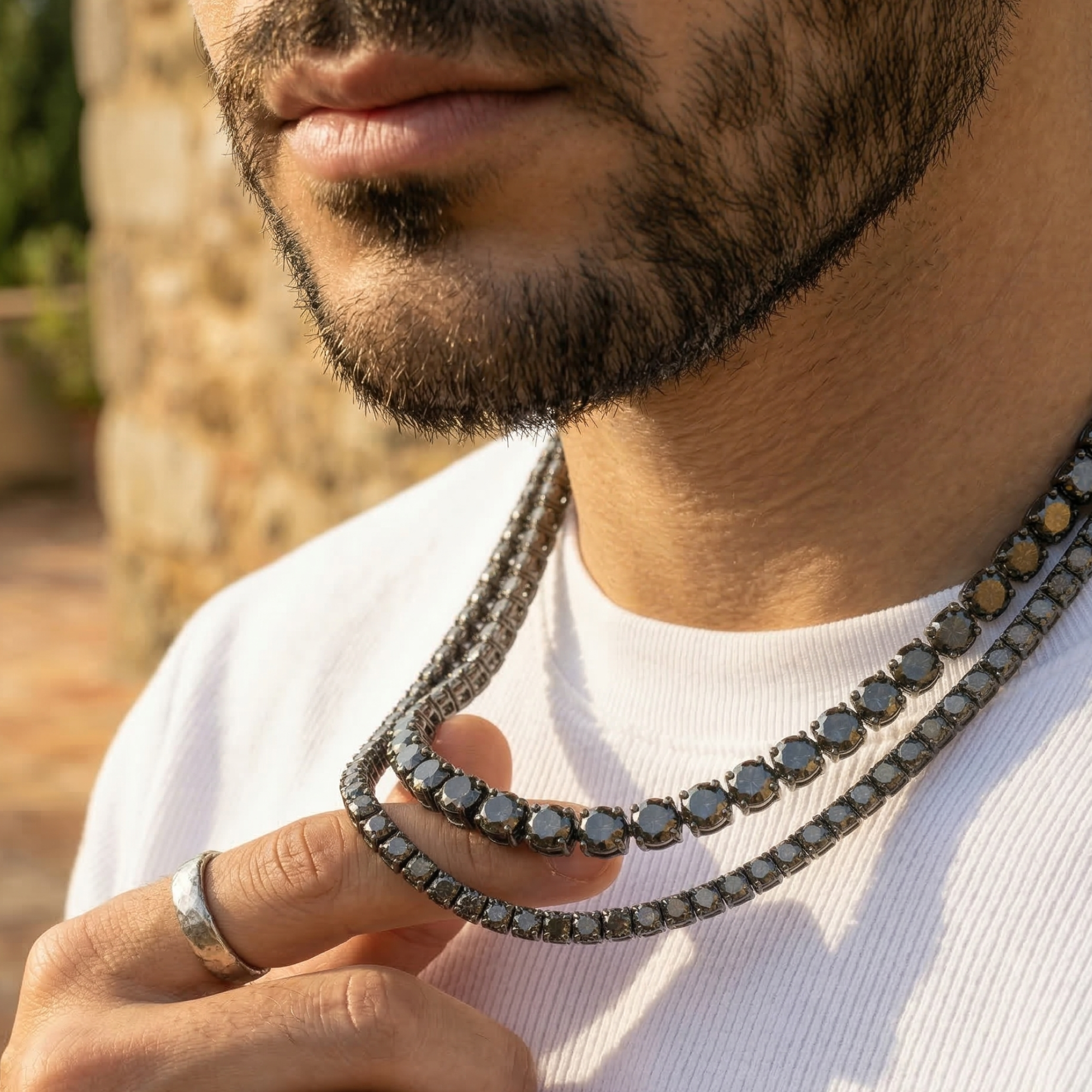 Iced Out Black Moissanite Tennis Chain – VVS Flawless | Excellent Jewels