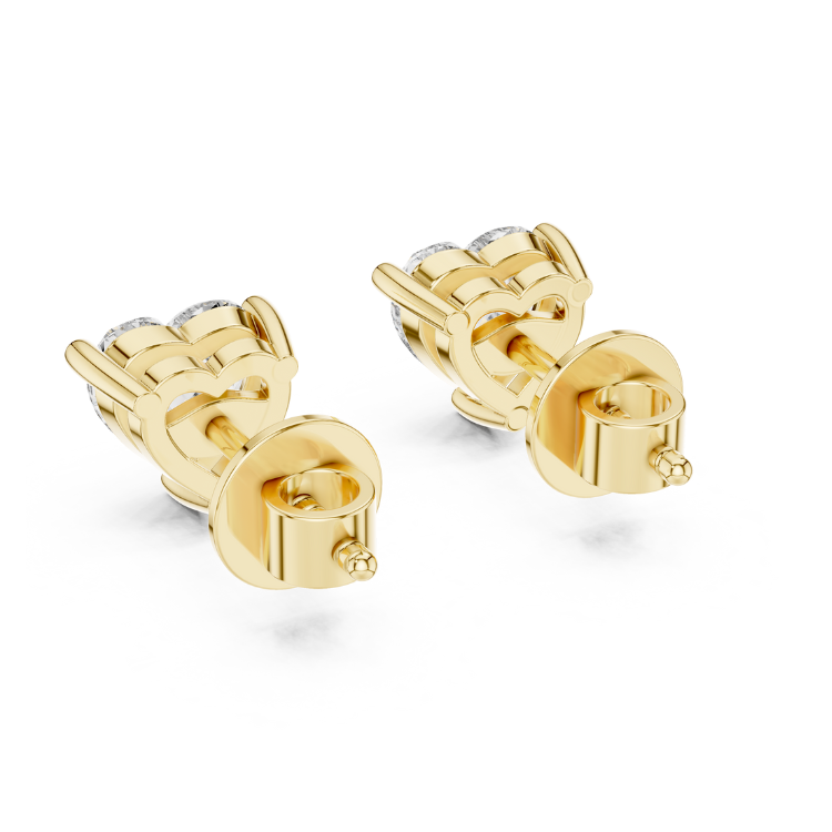 Heart Shape Diamond Stud Earrings 1.50 CTW E VS1 Natural or Lab Diamond Earrings White Yellow Rose Gold Anniversary Gift