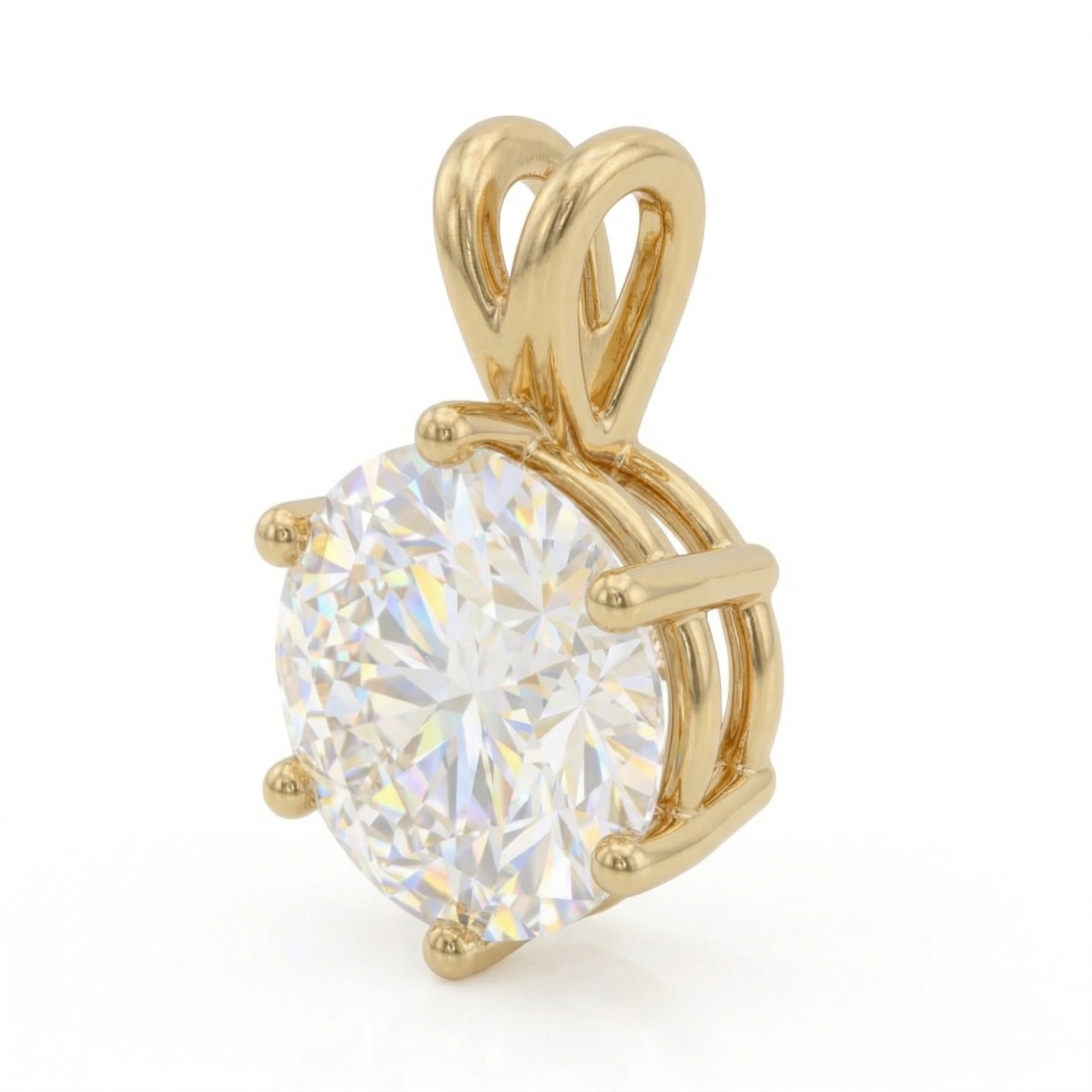 Round Brilliant Solitaire Pendant with Elegant