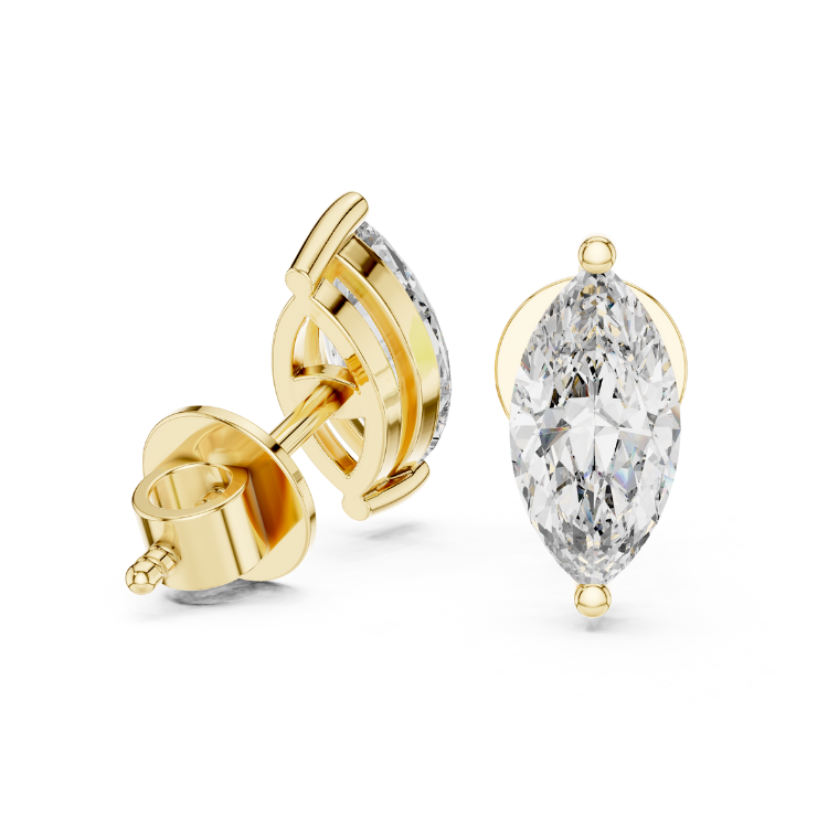 Marquise Lab Grown Diamond Earrings 1.50 Carat Total, Natural E Color VS1, Perfect Bridal or Anniversary Gift