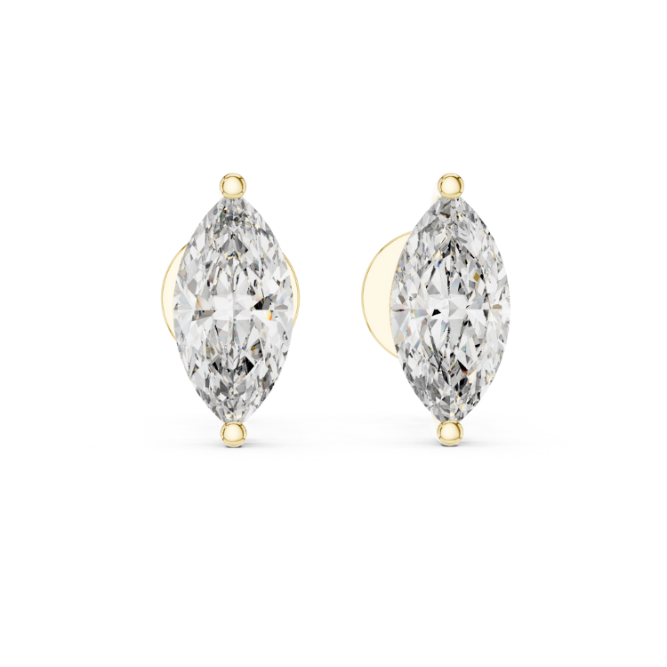 Marquise Lab Grown Diamond Earrings 1.50 Carat Total, Natural E Color VS1, Perfect Bridal or Anniversary Gift
