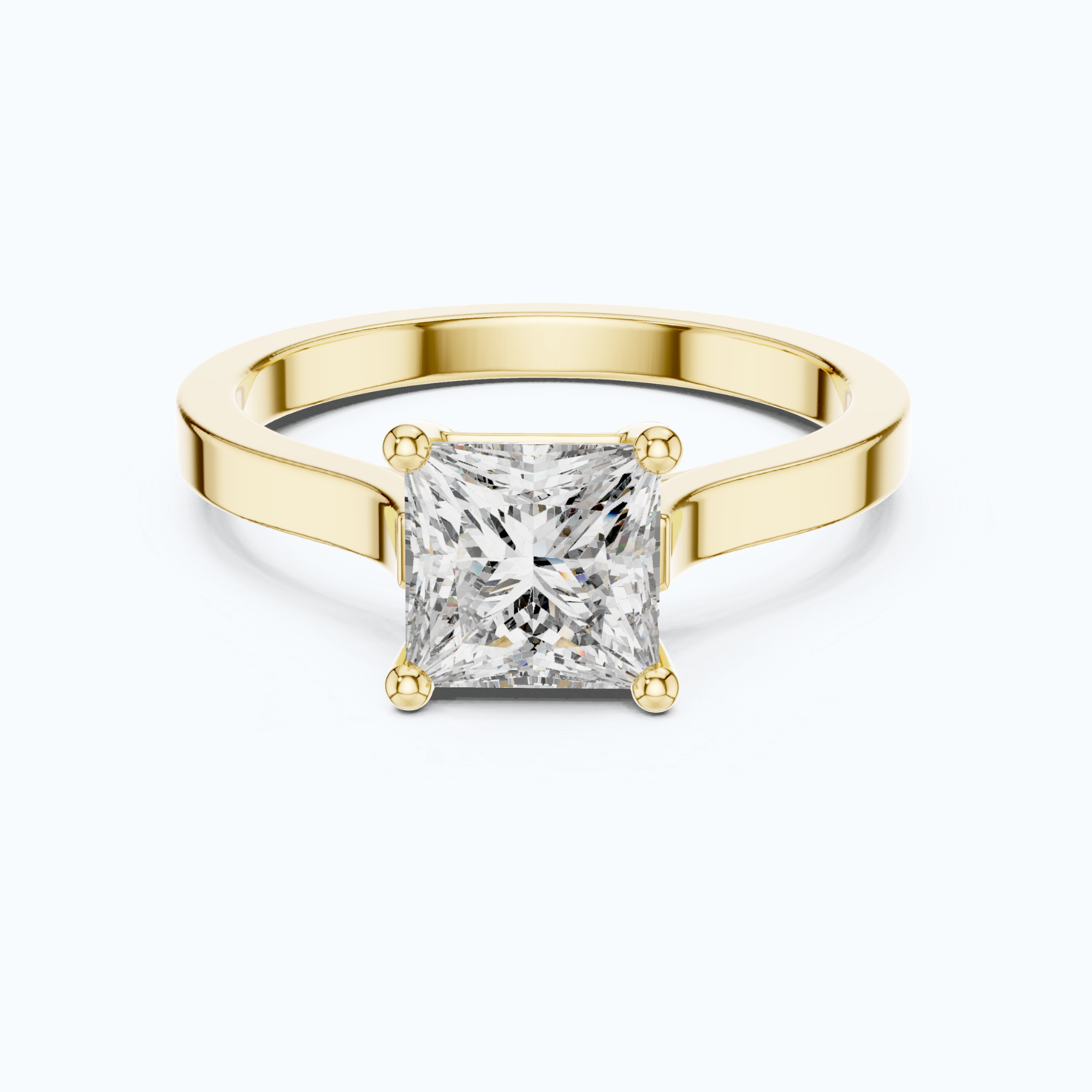 Princess Cut Solitaire Diamond Engagement Ring