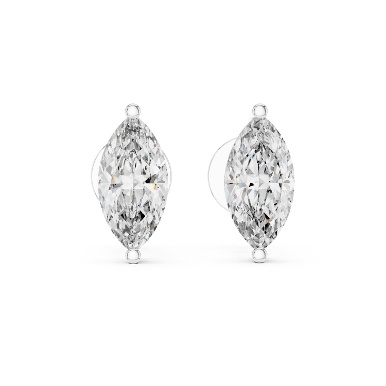 Marquise Lab Grown Diamond Earrings 1.50 Carat Total, Natural E Color VS1, Perfect Bridal or Anniversary Gift