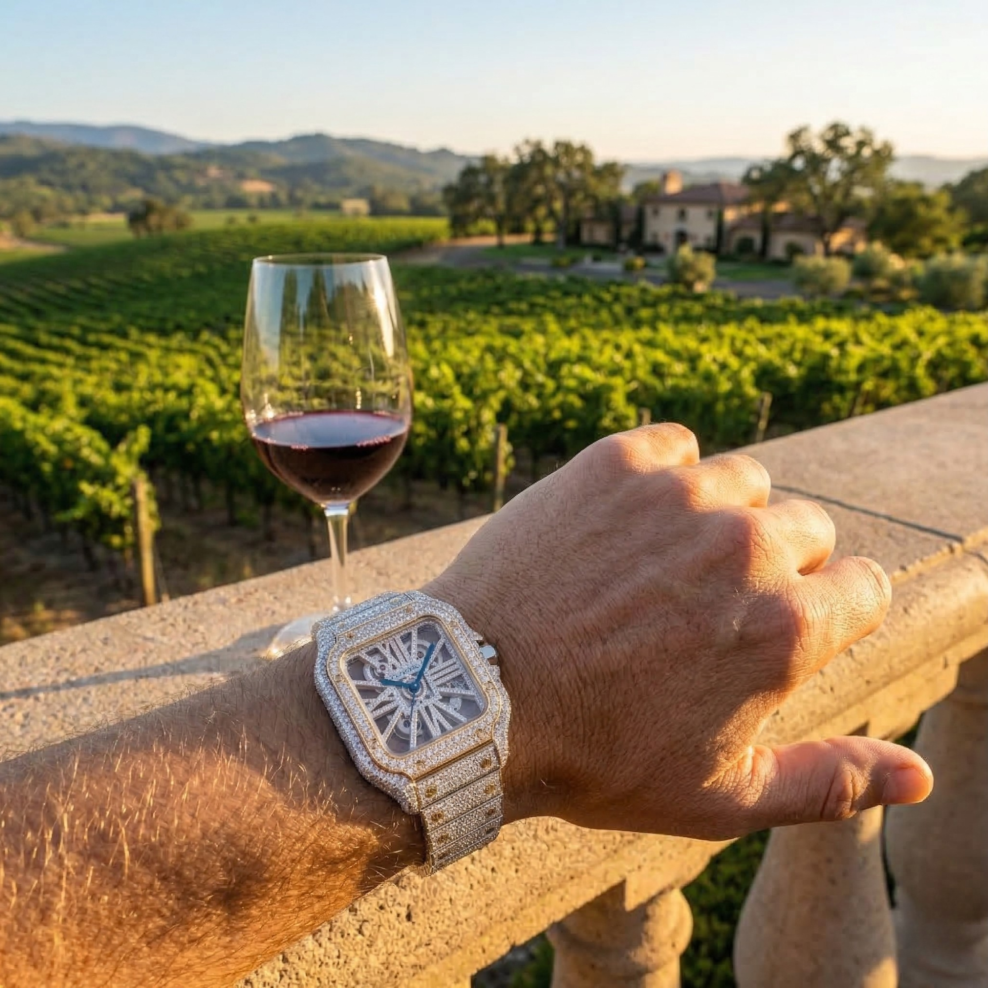 Luxury Fully Iced Out Moissanite Watch - Square Bezel VVS Clarity Custom Timepiece