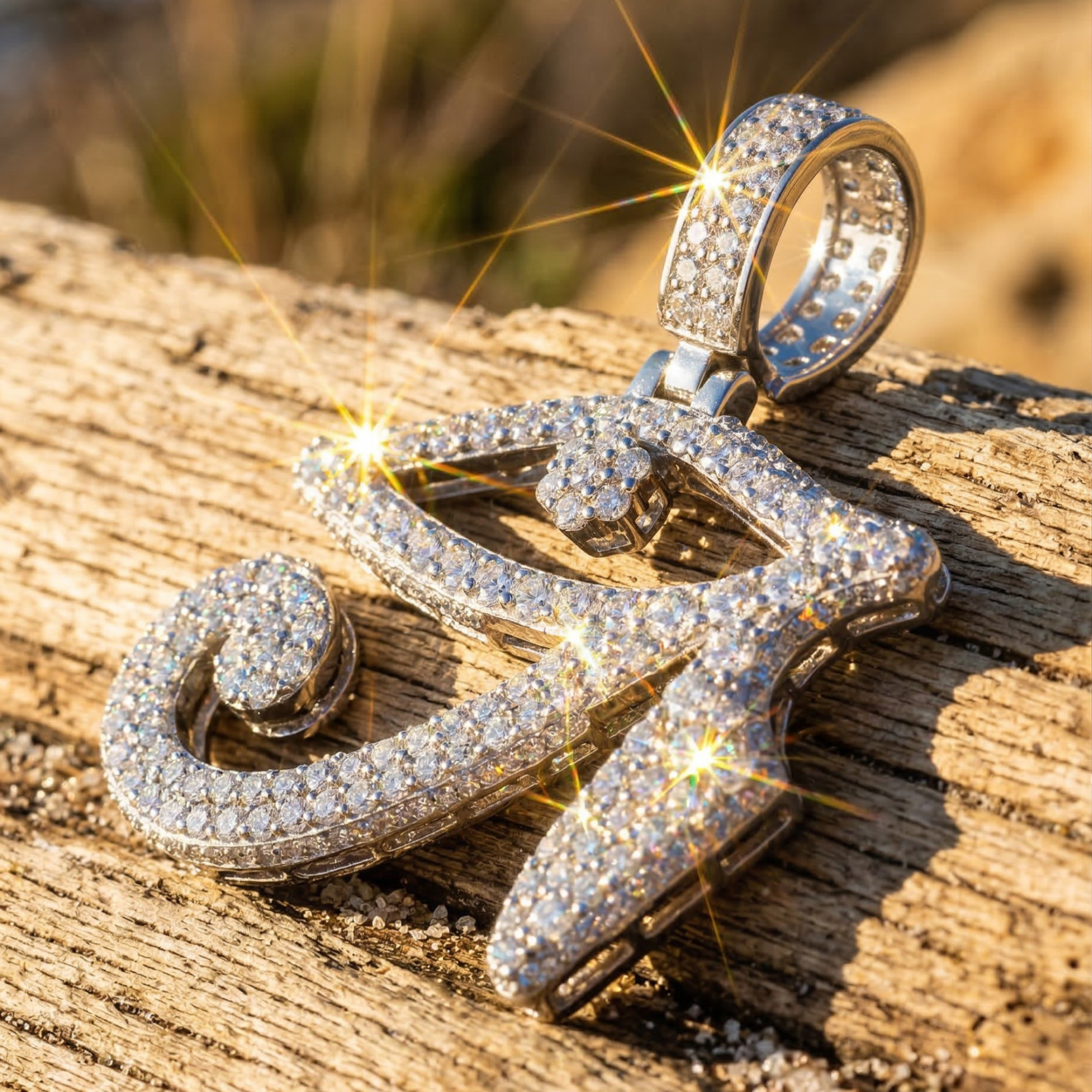 Eye of Horus Pendant Necklace | D-Color VVS Moissanite | 14K Gold | 925 Sterling Silver