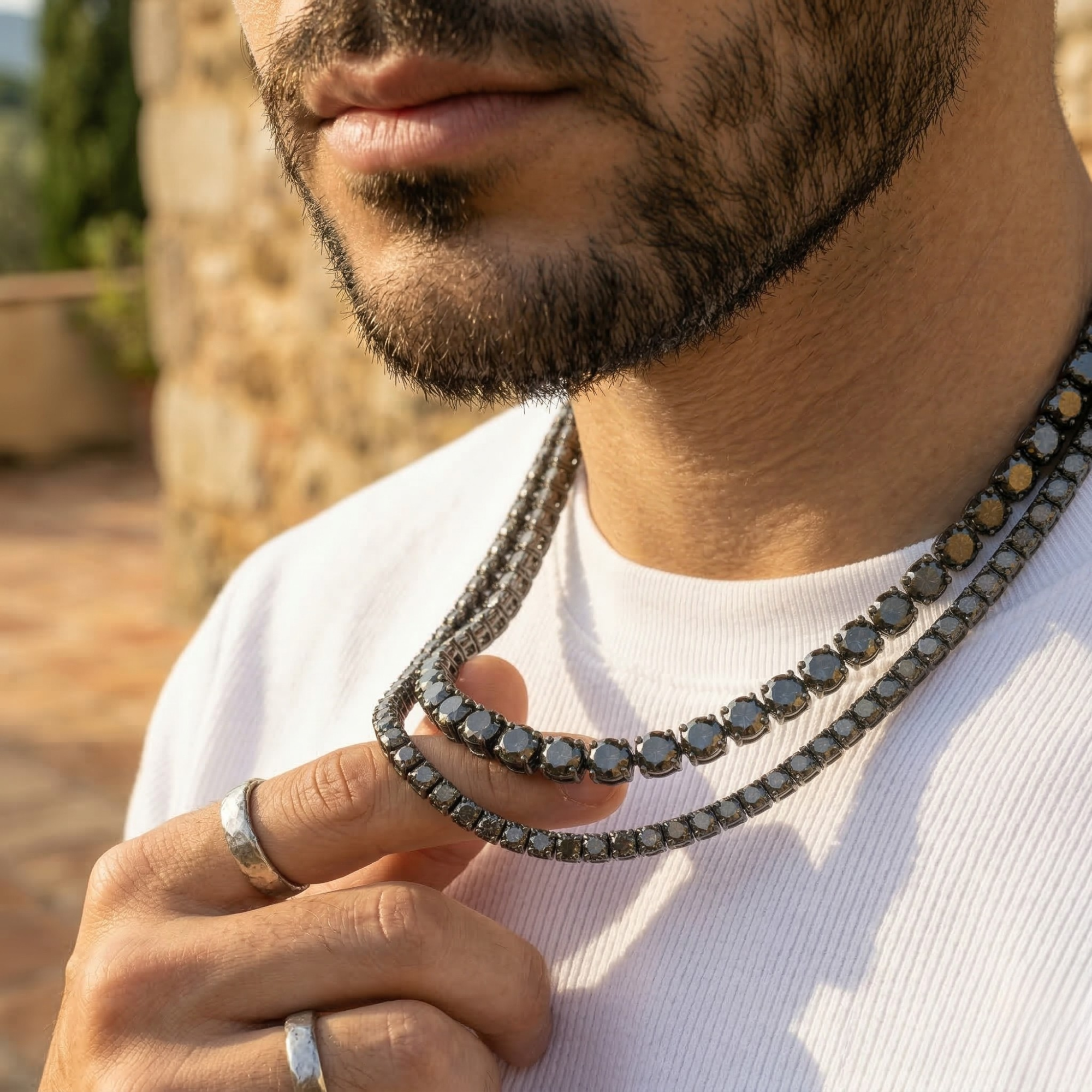 Iced Out Black Moissanite Tennis Chain – VVS Flawless | Excellent Jewels