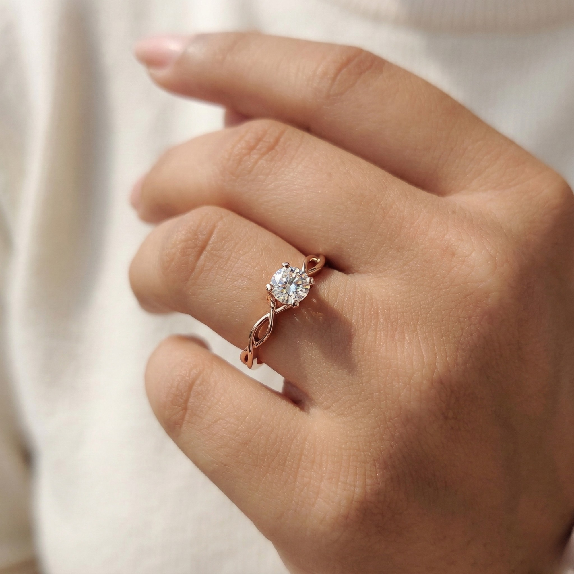 Round Cut Solitaire Diamond Engagement Ring