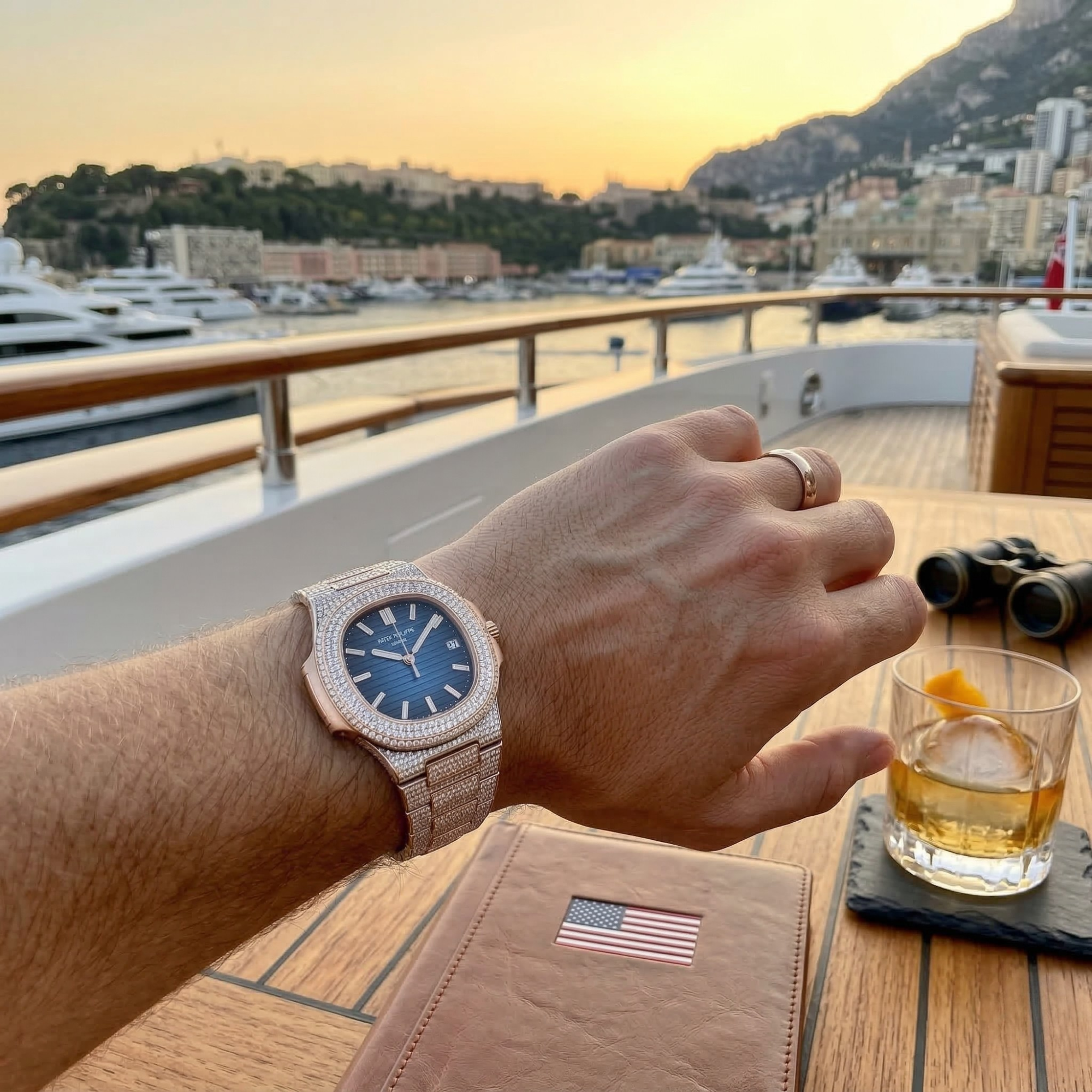 Moissanite Diamond Studded Luxury Watch - Automatic Movement