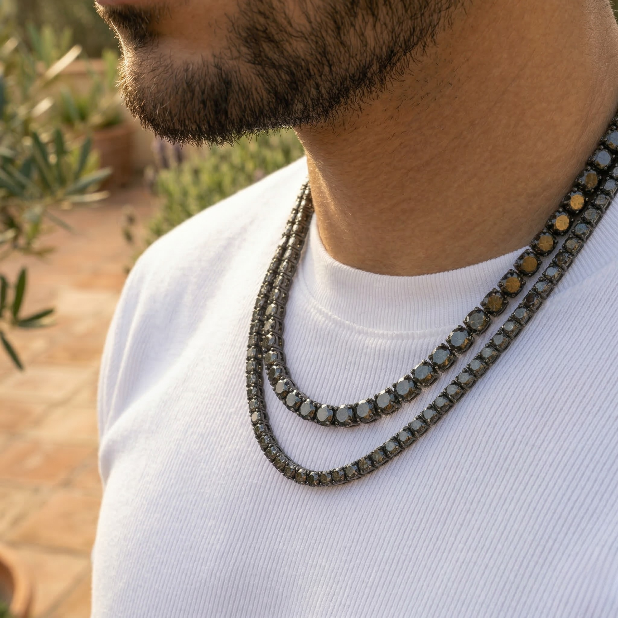 Iced Out Black Moissanite Tennis Chain – VVS Flawless | Excellent Jewels