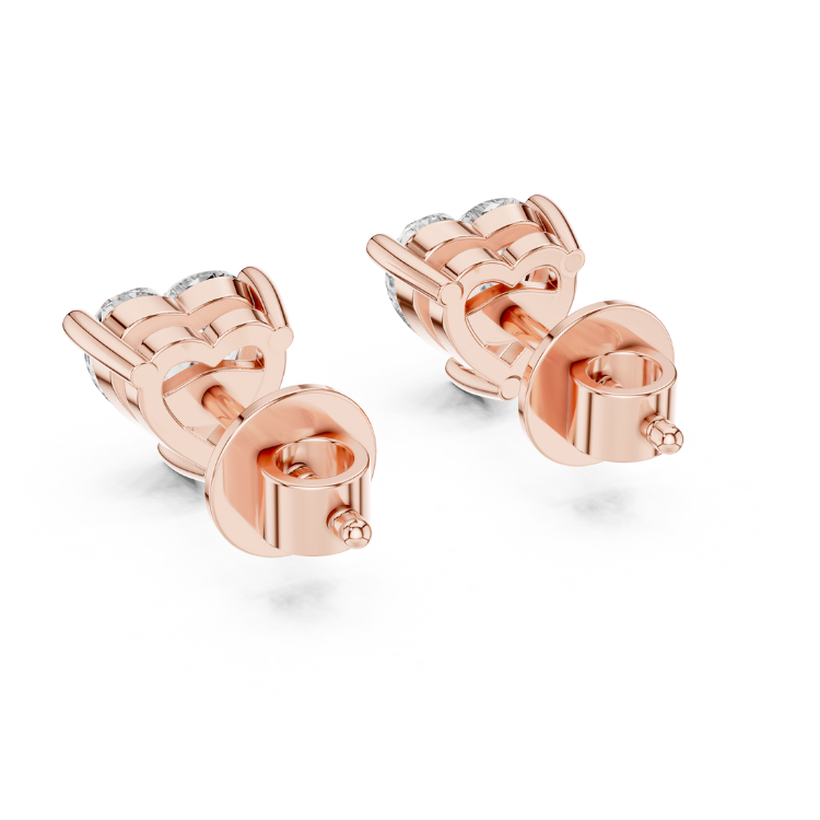 Heart Shape Diamond Stud Earrings 1.50 CTW E VS1 Natural or Lab Diamond Earrings White Yellow Rose Gold Anniversary Gift