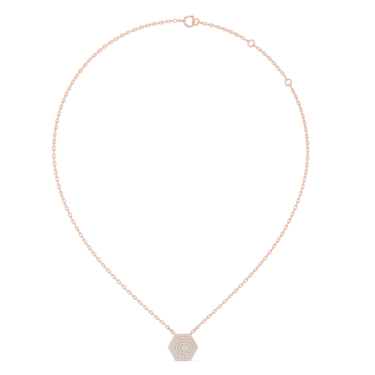 Diamond Cluster Pendant Necklace | 0.60ct Round E VS1 Natural Diamonds | Dainty Gold Necklace Gift for Her
