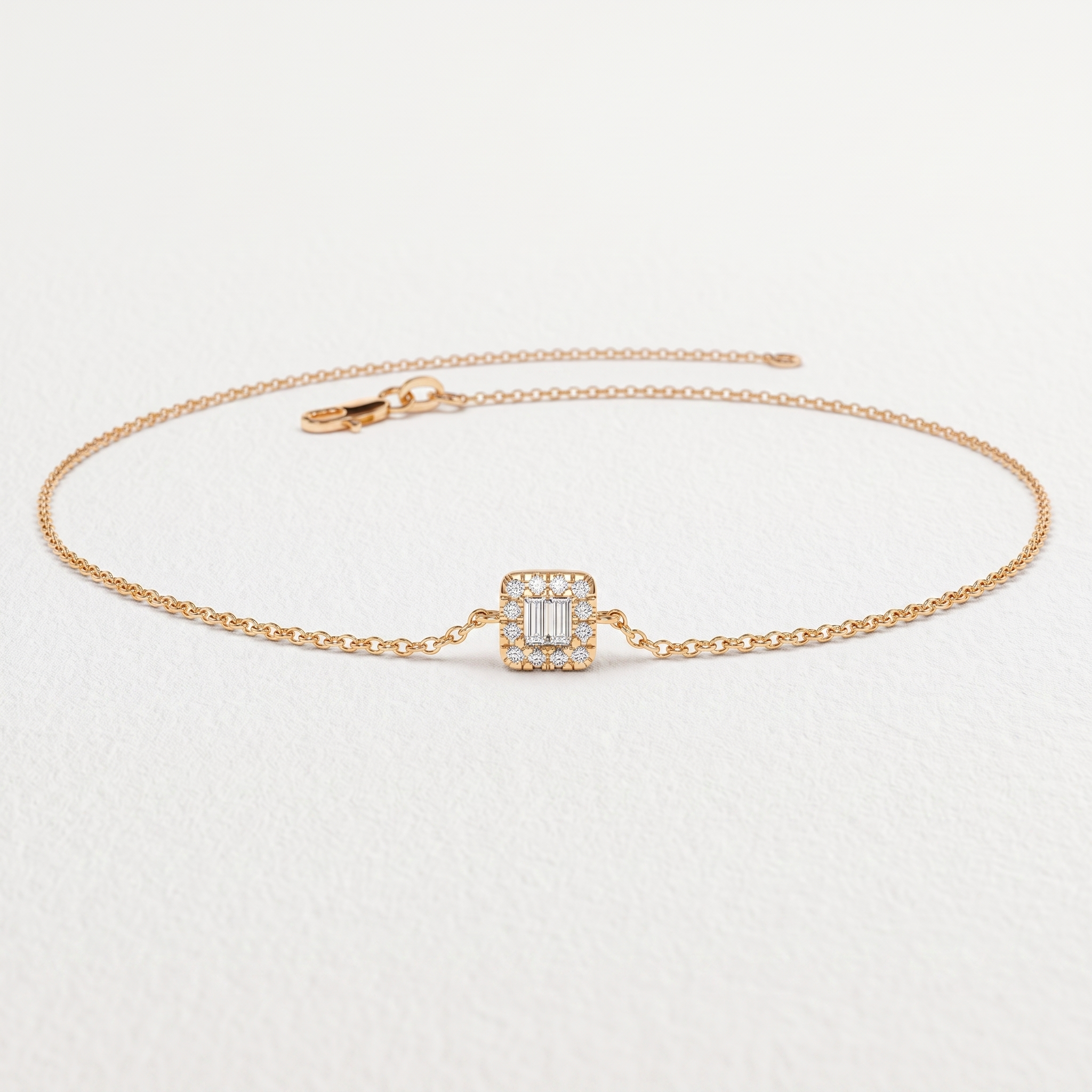 Geometric Baguette Diamond Bracelet