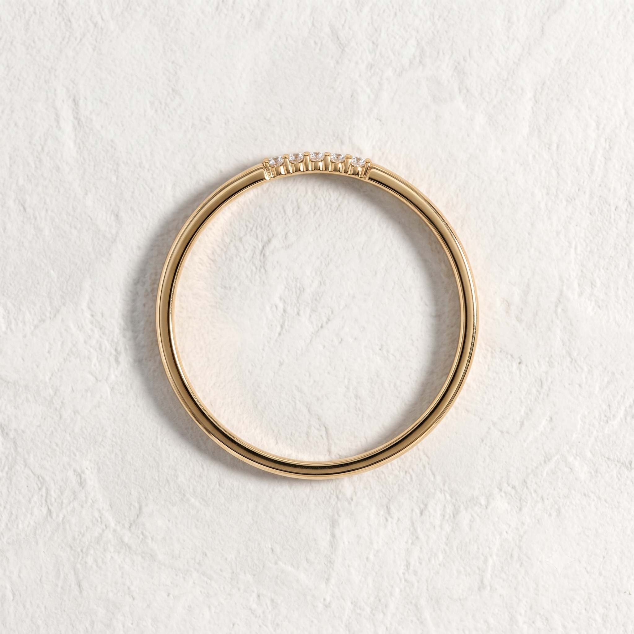 Five Stone Round Diamond Bangle
