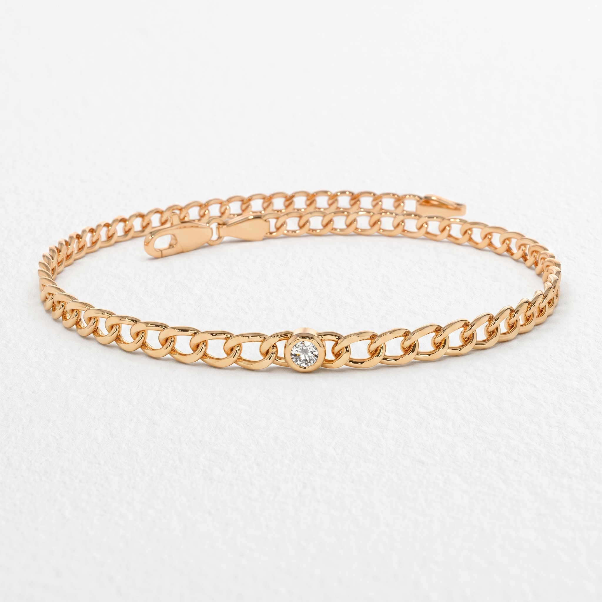 Curb Chain Diamond Bracelet