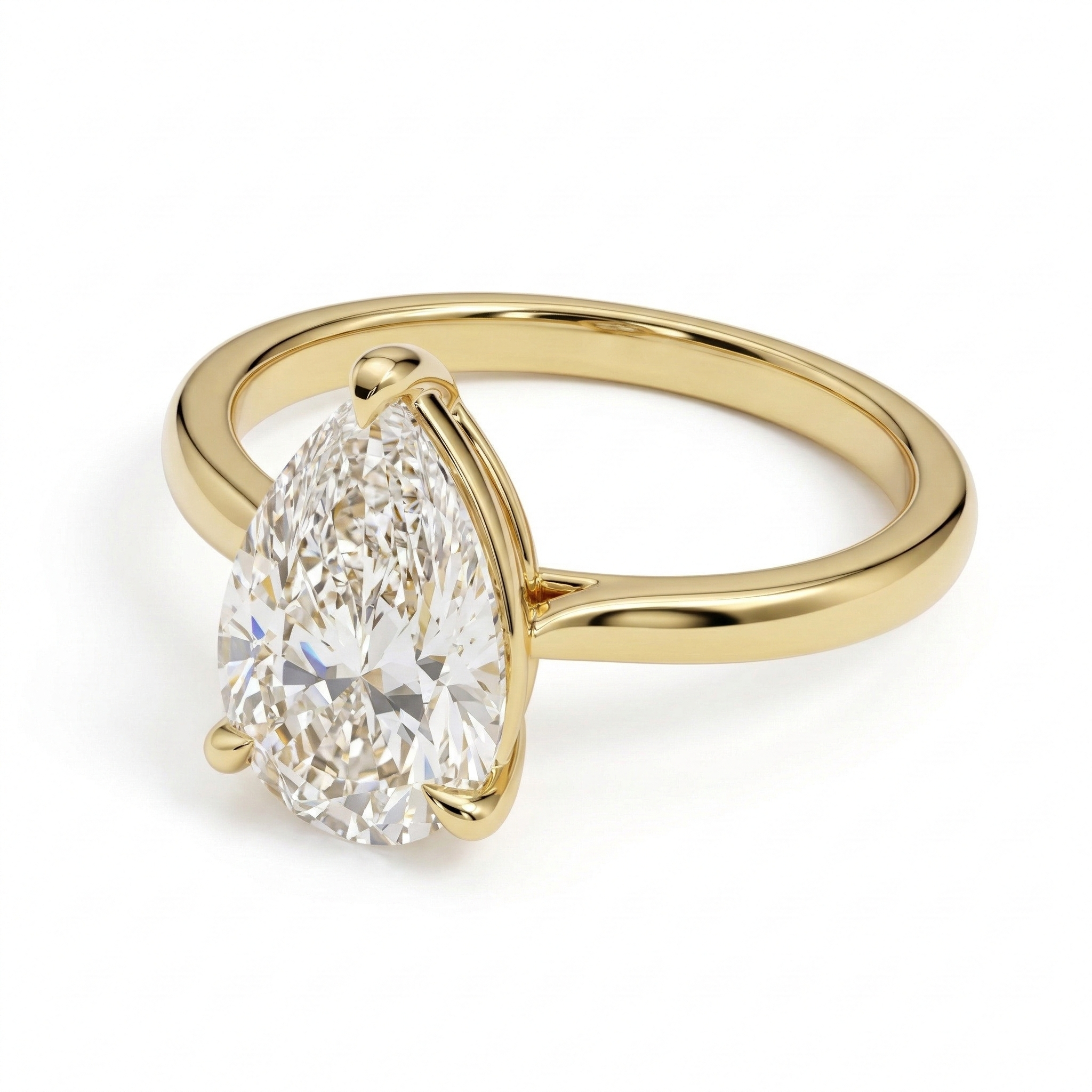 Pear Cut Solitaire Engagement Ring