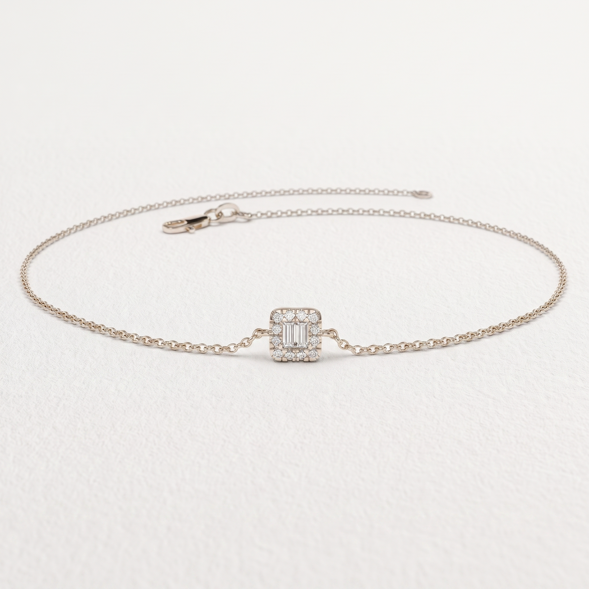 Geometric Baguette Diamond Bracelet