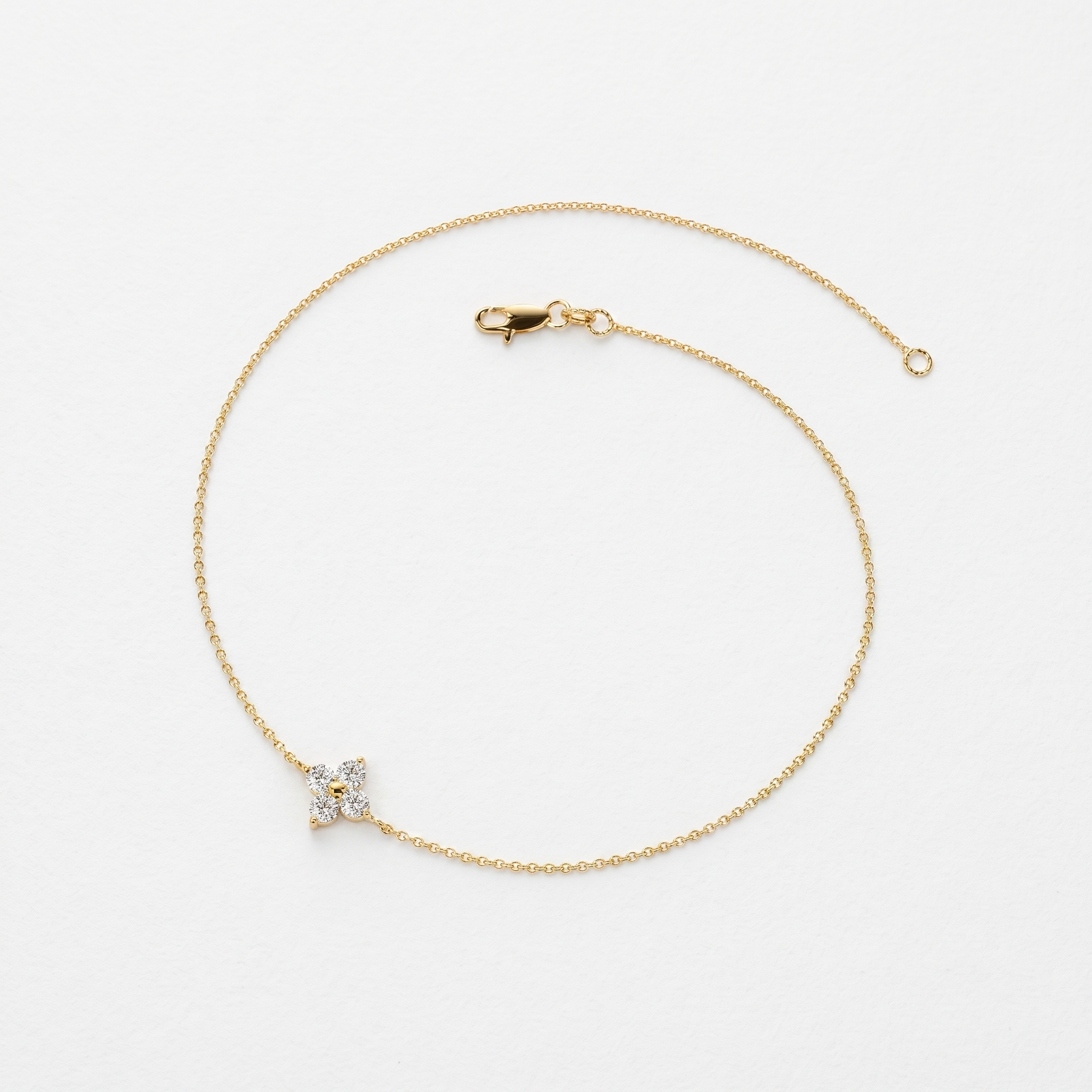 Four Stone Clover Bracelet