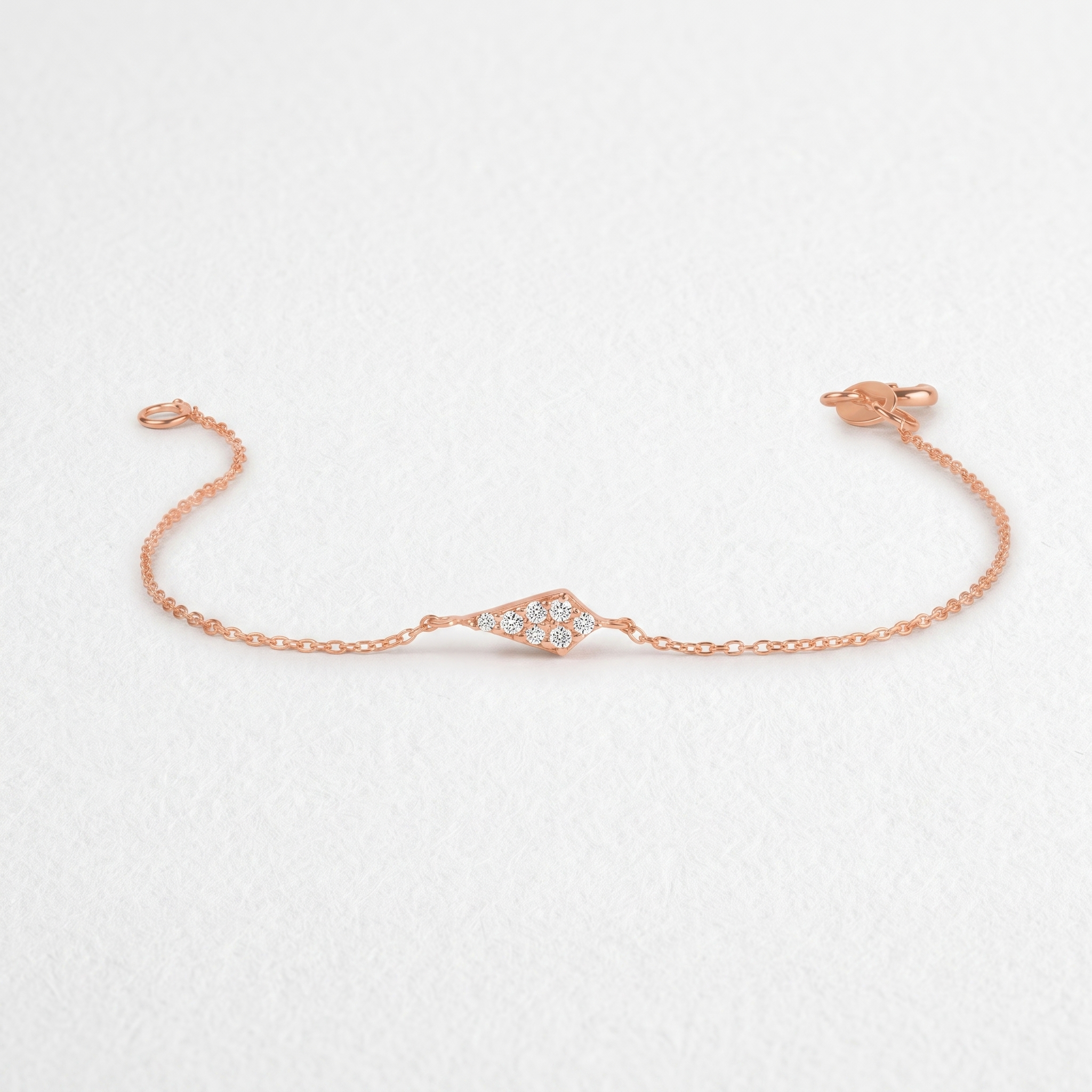 Tapered Cluster Diamond Bracelet