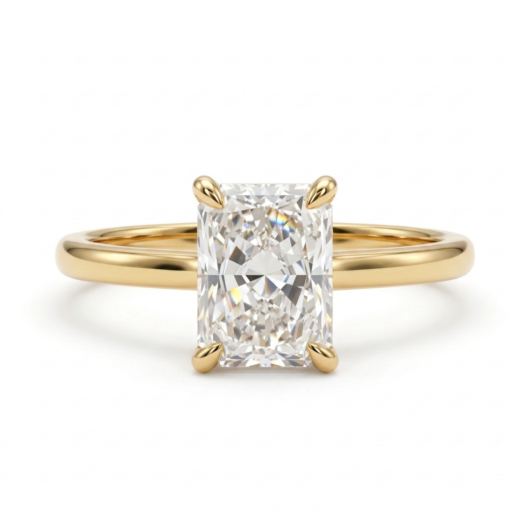 Radiant Cut Solitaire Engagement Ring