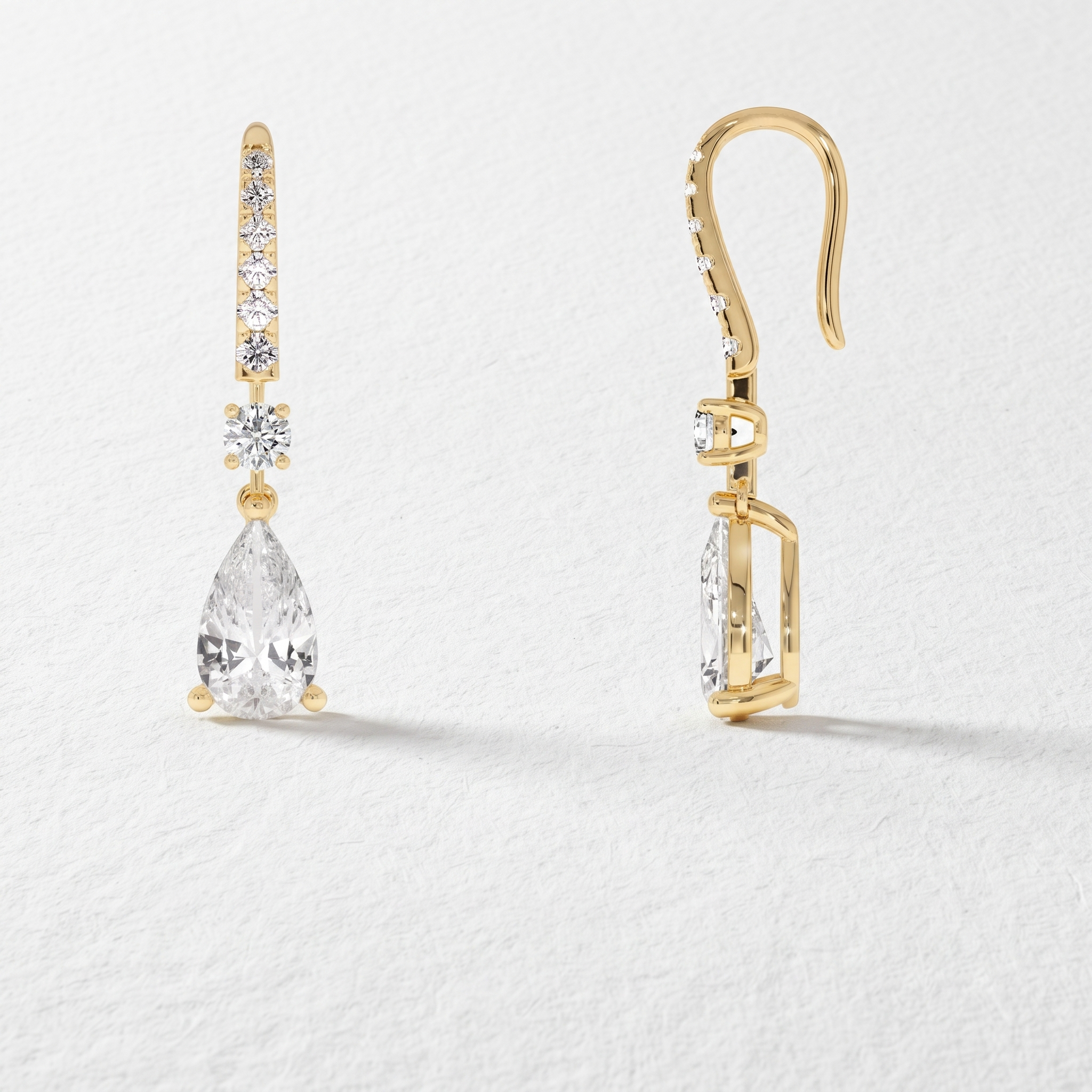 Pear Drop Diamond Earrings