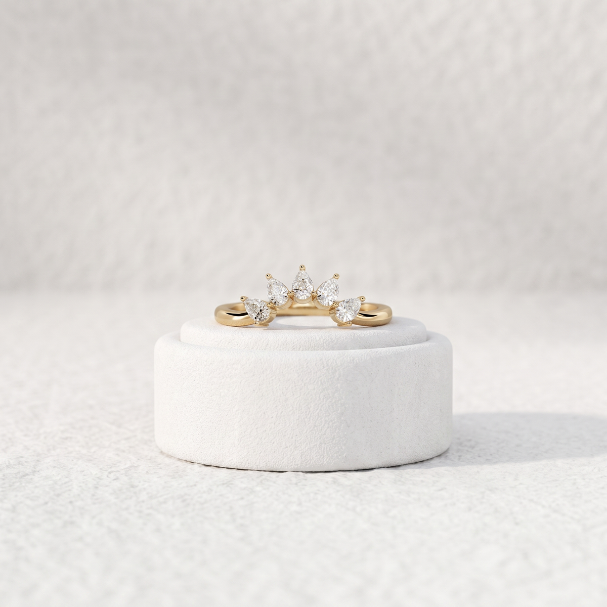 Five Stone Pear Diamond Band