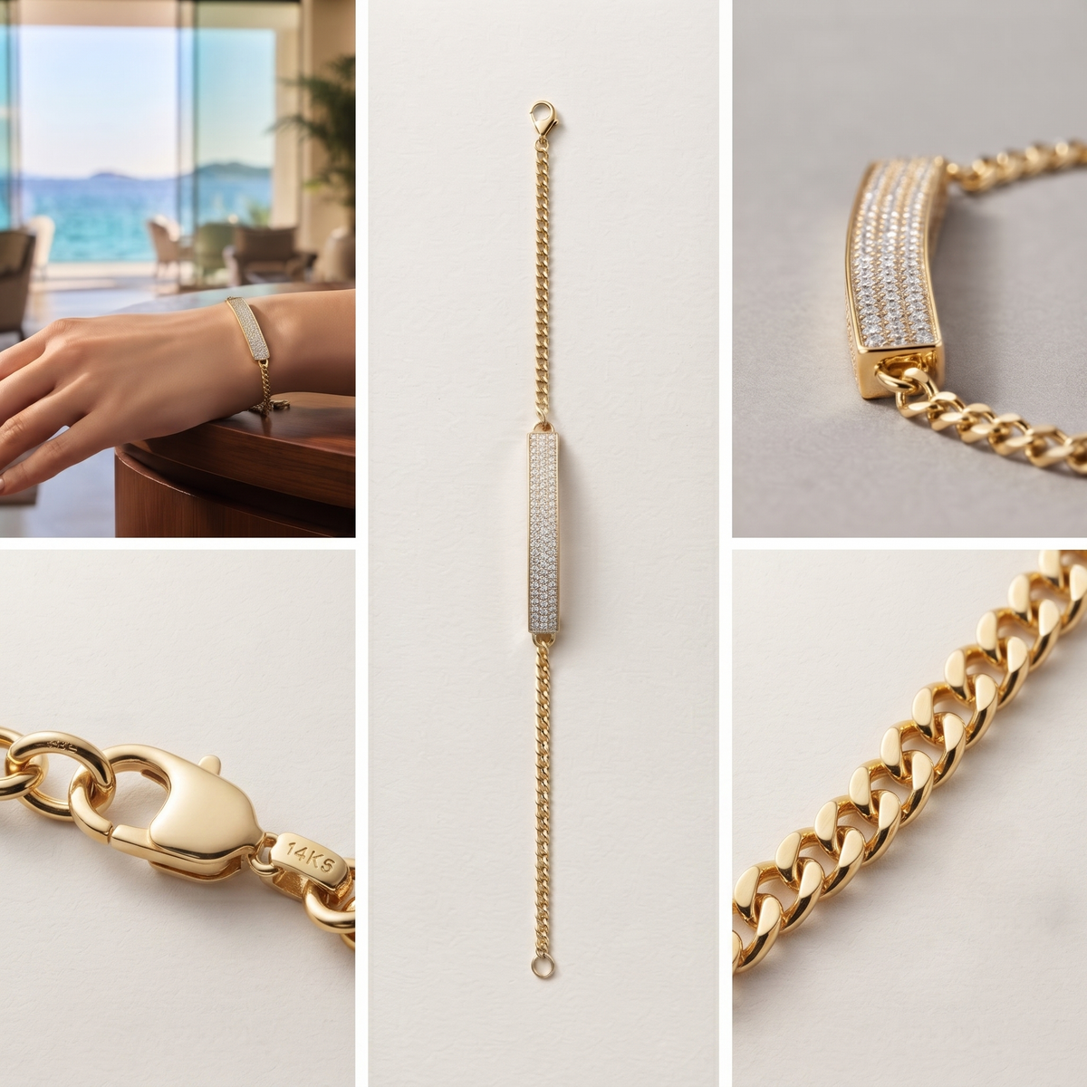 Classic Diamond Bar Bracelet